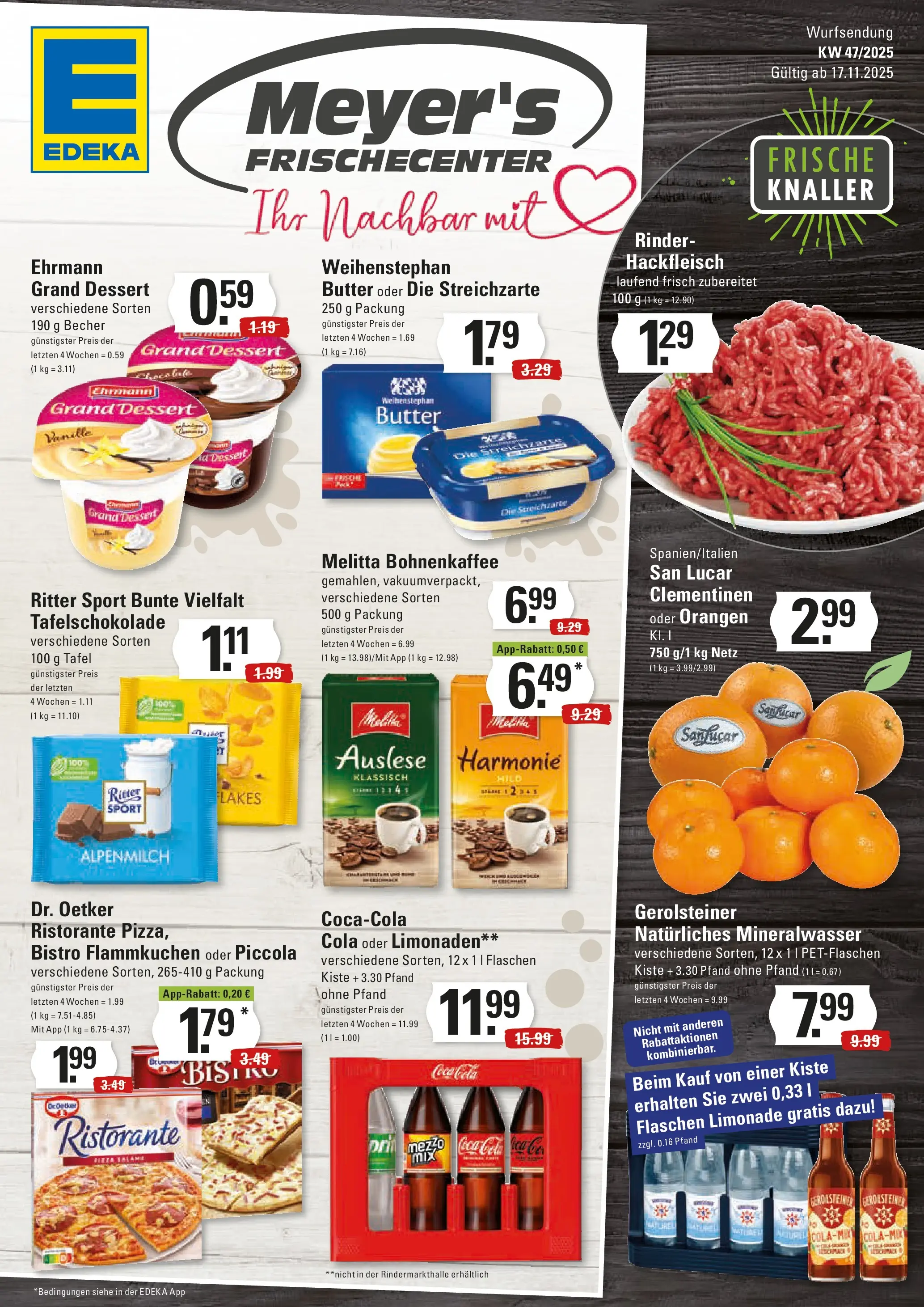 Edeka prospekt Hamburg	 (ab 17.11.2025) » Angebote Online | Seite: 1 | Produkte: Ehrmann grand dessert, Limonade, Mineralwasser, Gerolsteiner