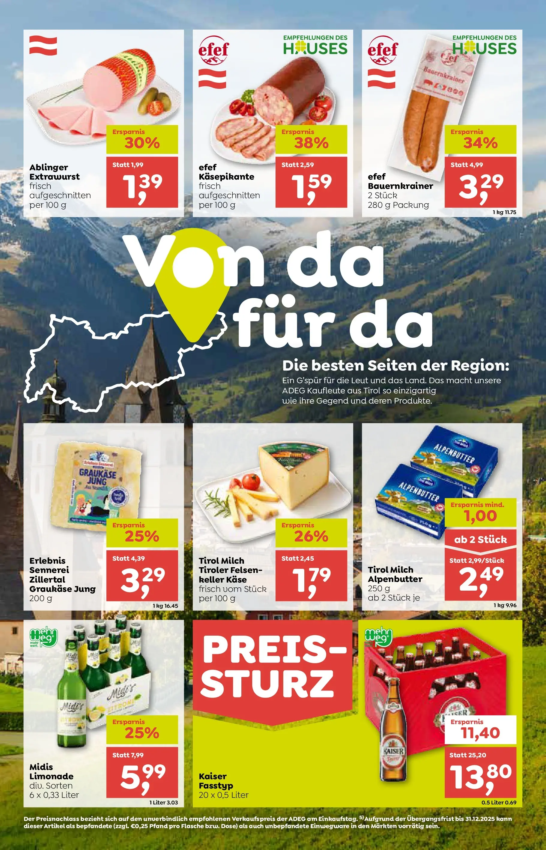 ADEG Ramsau von 20.11.2025 - Aktuelle Angebote | Seite: 6 | Produkte: Milch, Käse