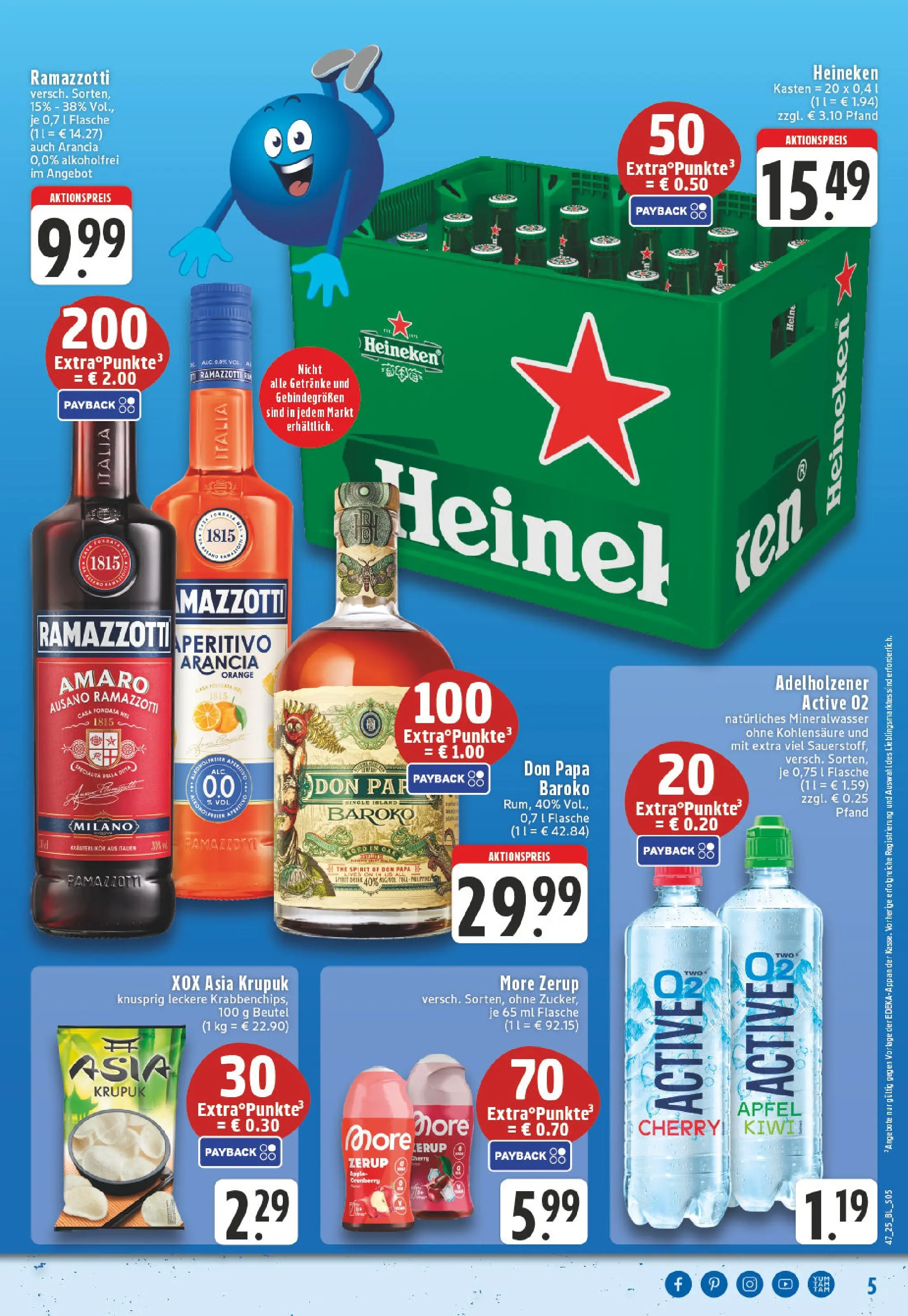 Edeka prospekt Essen	 (ab 17.11.2025) » Angebote Online | Seite: 5 | Produkte: Adelholzener, Äpfel, Heineken, Ramazzotti