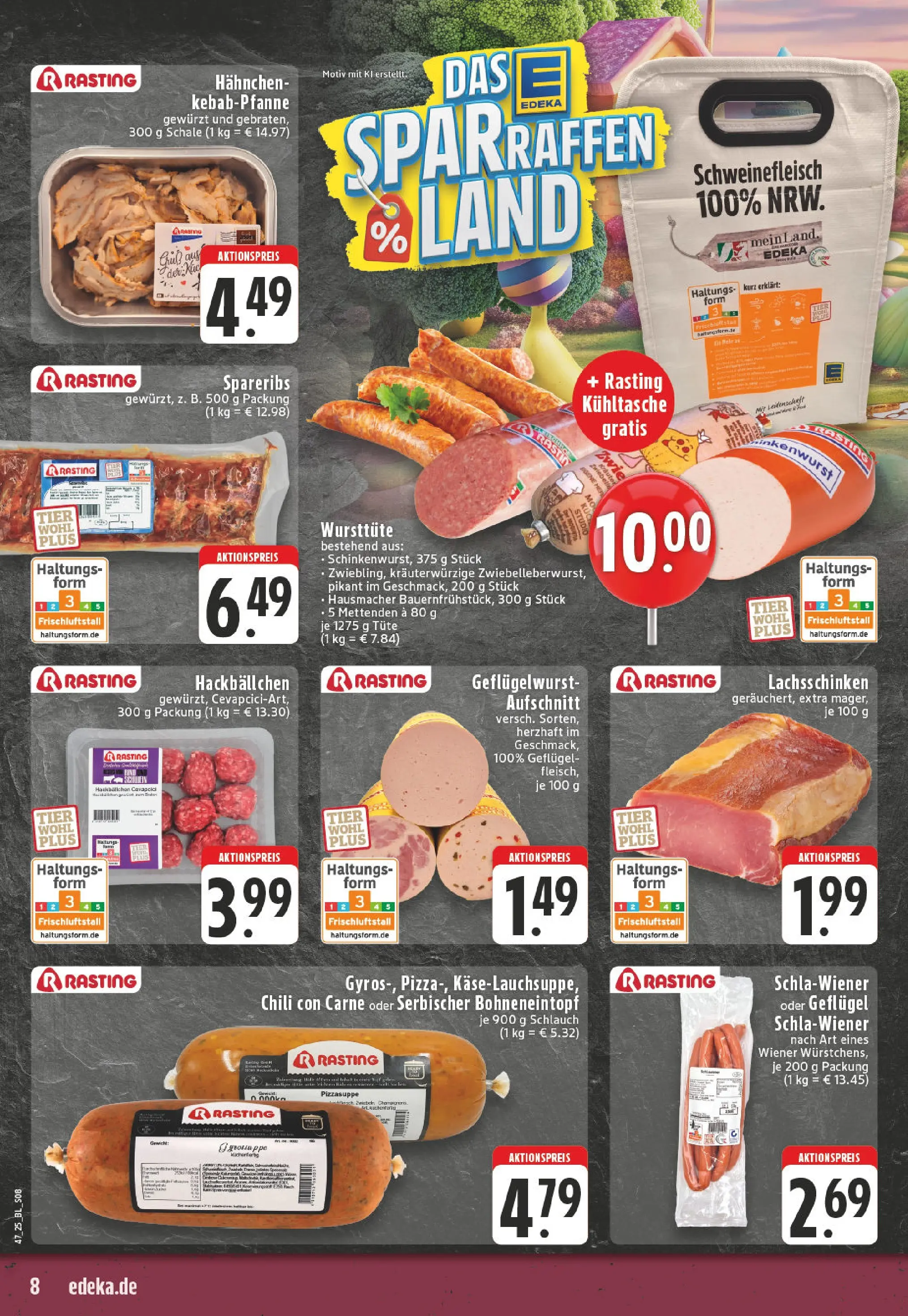 Edeka prospekt Essen	 (ab 17.11.2025) » Angebote Online | Seite: 8 | Produkte: Hahnchen, Chili, Schweinefleisch