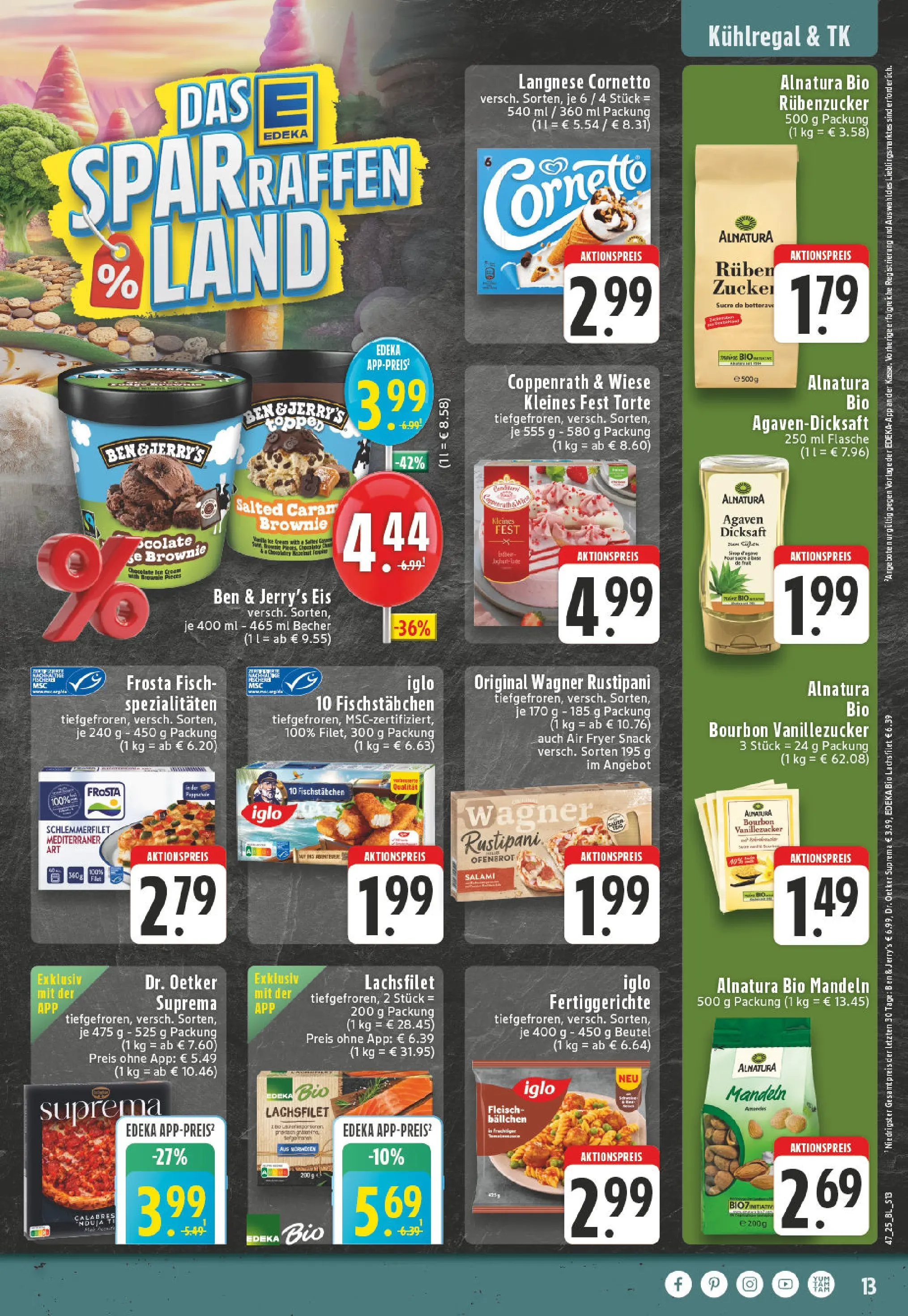 Edeka prospekt Essen	 (ab 17.11.2025) » Angebote Online | Seite: 13 | Produkte: Frosta, Fertiggerichte, Salami, Fleisch