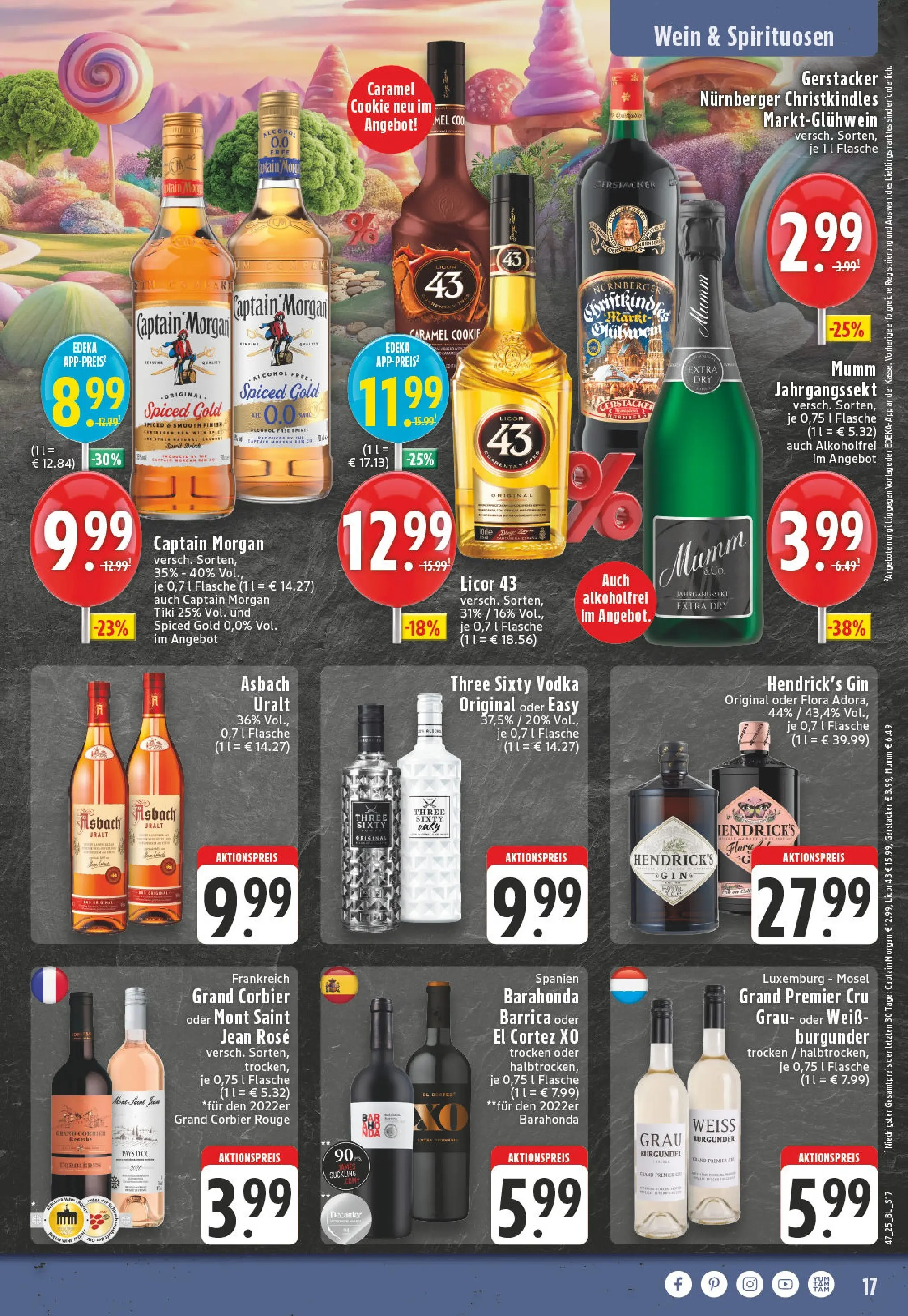 Edeka prospekt Essen	 (ab 17.11.2025) » Angebote Online | Seite: 17 | Produkte: Rum, Rouge, Wein, Vodka