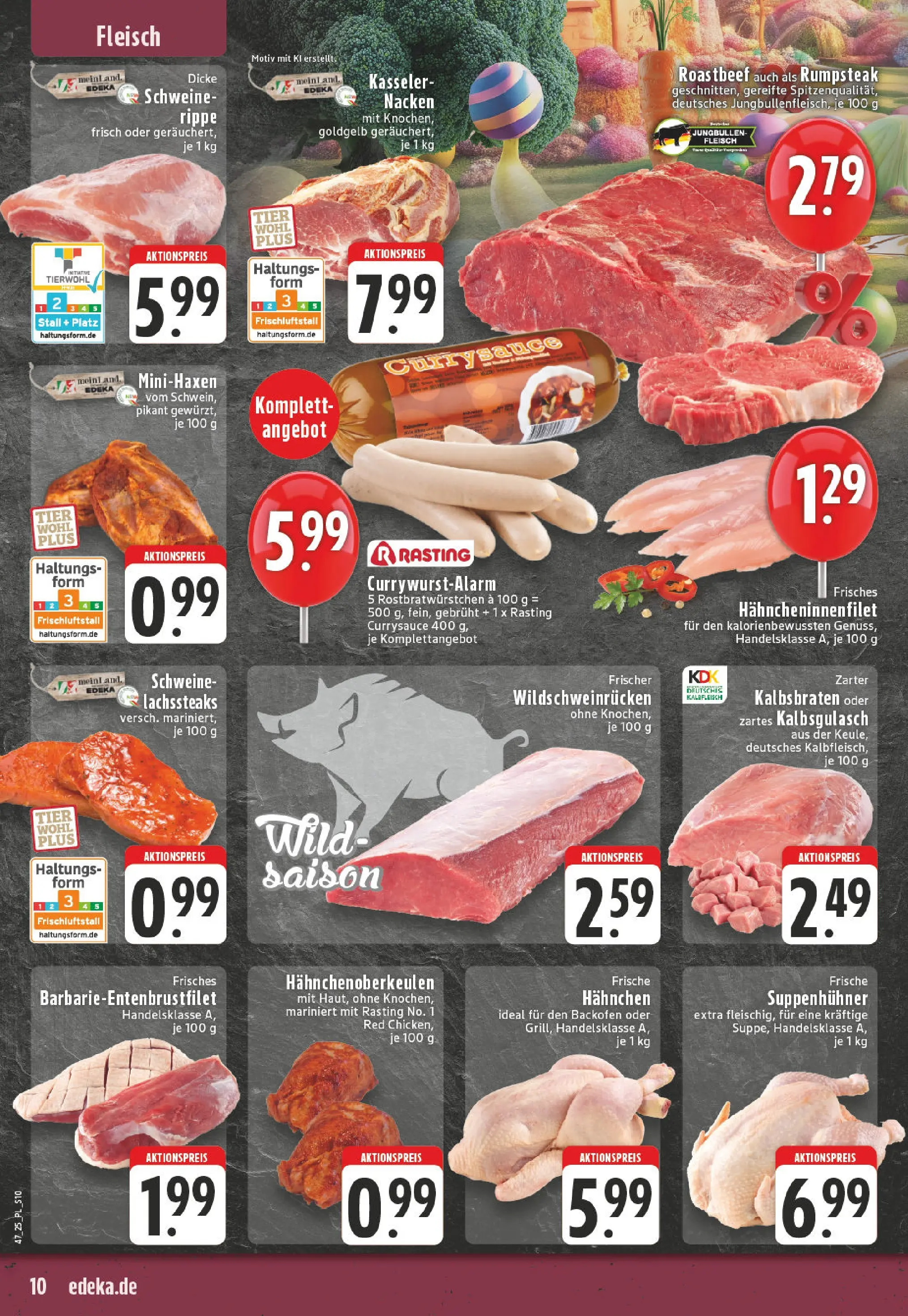 Edeka prospekt Lippstadt	 (ab 17.11.2025) » Angebote Online | Seite: 10 | Produkte: Rumpsteak, Hahnchen, Backofen, Steak
