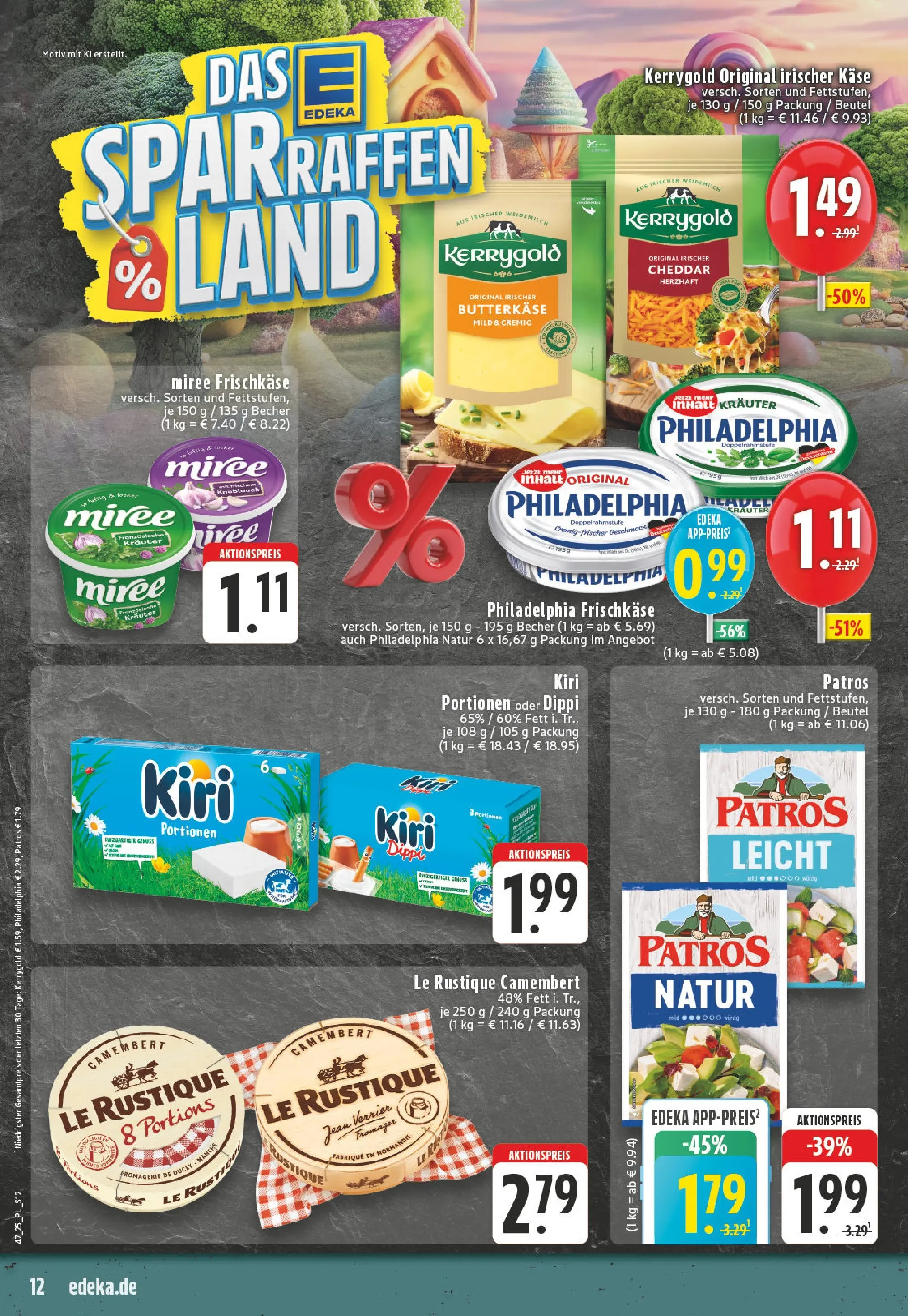 Edeka prospekt Lippstadt	 (ab 17.11.2025) » Angebote Online | Seite: 12 | Produkte: Käse, Philadelphia, Patros, Knoblauch