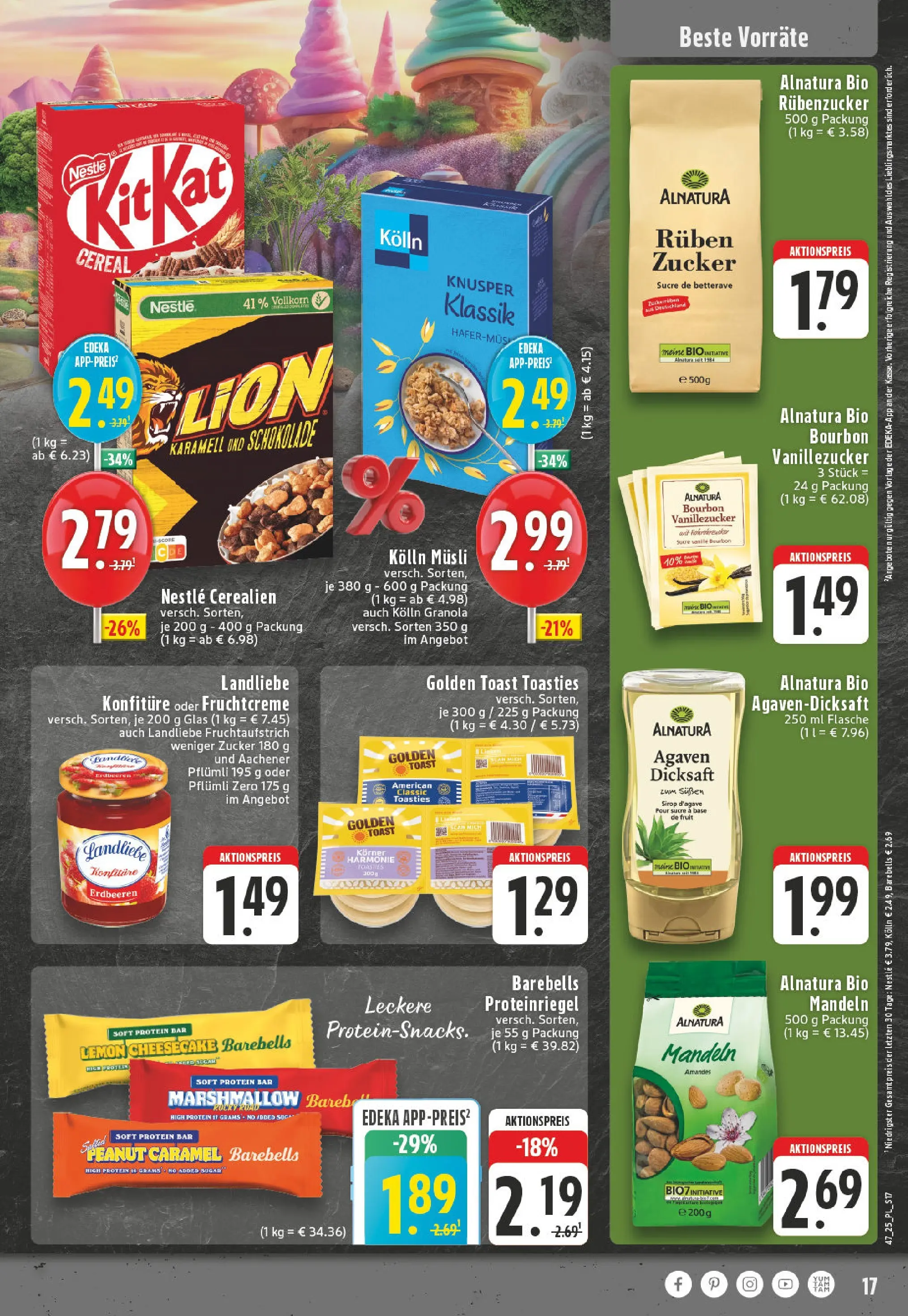 Edeka prospekt Lippstadt	 (ab 17.11.2025) » Angebote Online | Seite: 17 | Produkte: Musli, Kolln, Kolln musli, Toast