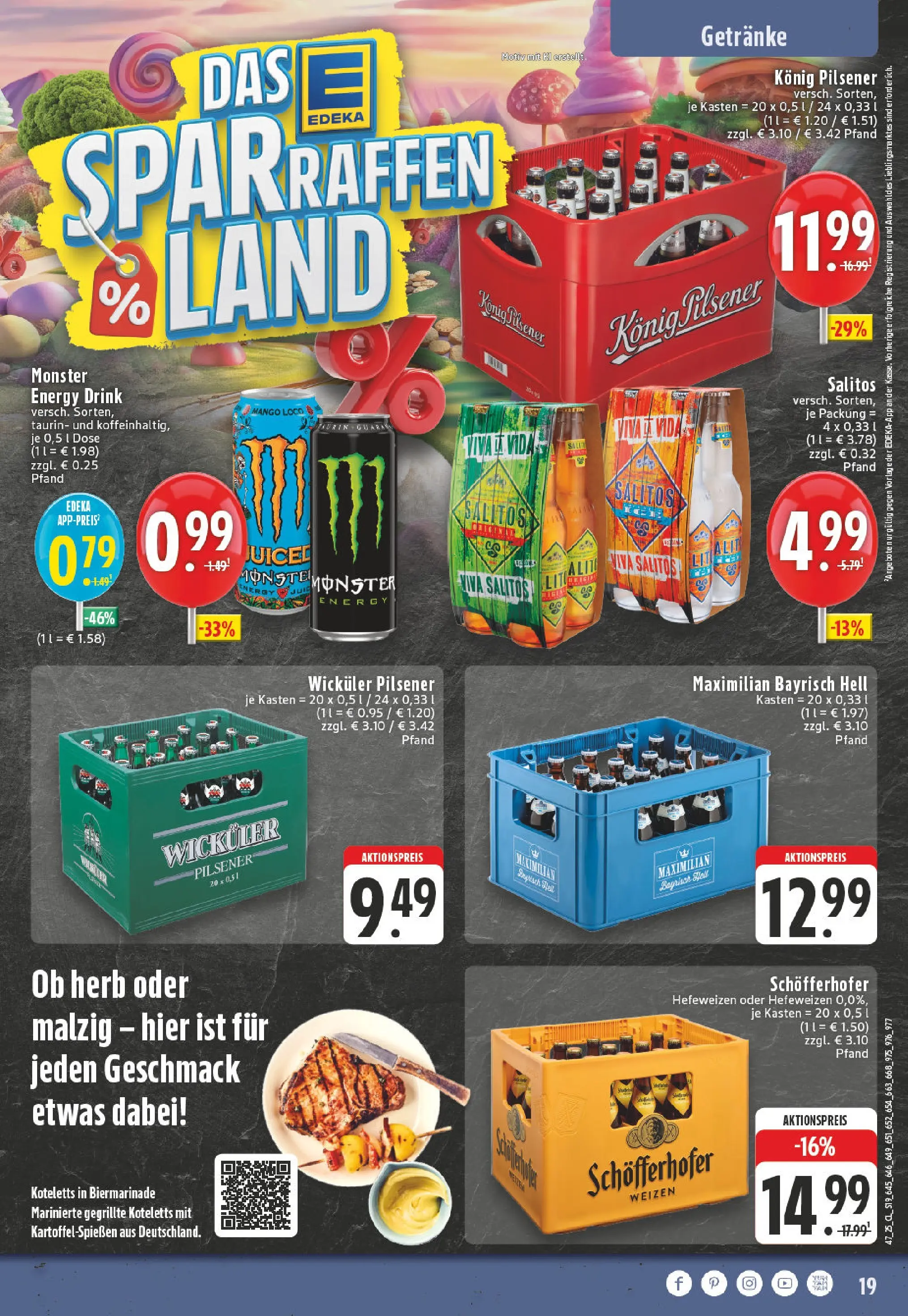 Edeka prospekt Moers - Asberg	 (ab 17.11.2025) » Angebote Online | Seite: 19 | Produkte: Konig pilsener, Energy, Monster, Mango