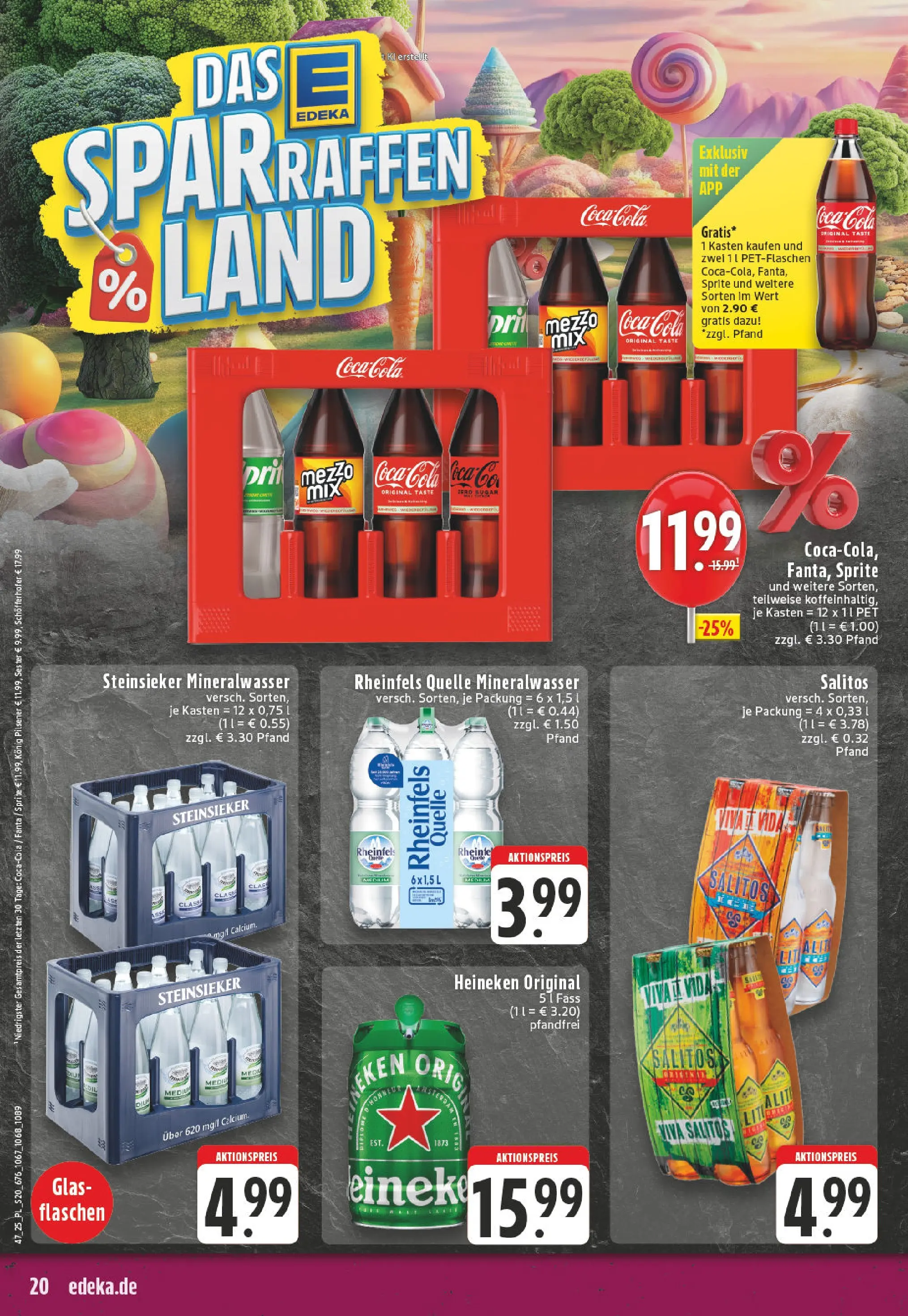 Edeka prospekt Linnich	 (ab 17.11.2025) » Angebote Online | Seite: 20 | Produkte: Konig pilsener, Sprite, Mineralwasser, Rheinfels quelle