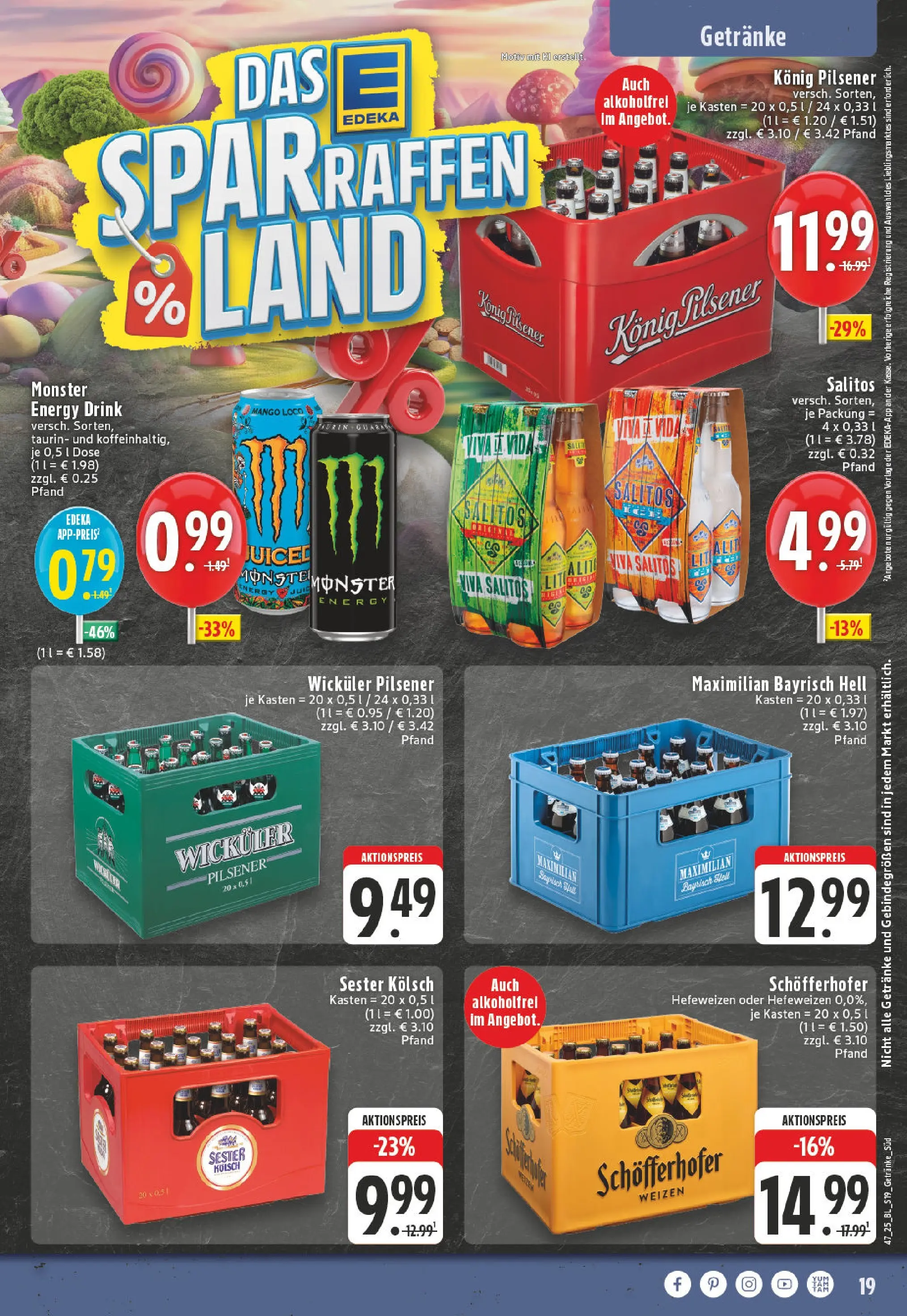 Edeka prospekt Aachen	 (ab 17.11.2025) » Angebote Online | Seite: 19 | Produkte: Konig pilsener, Energy, Monster, Mango