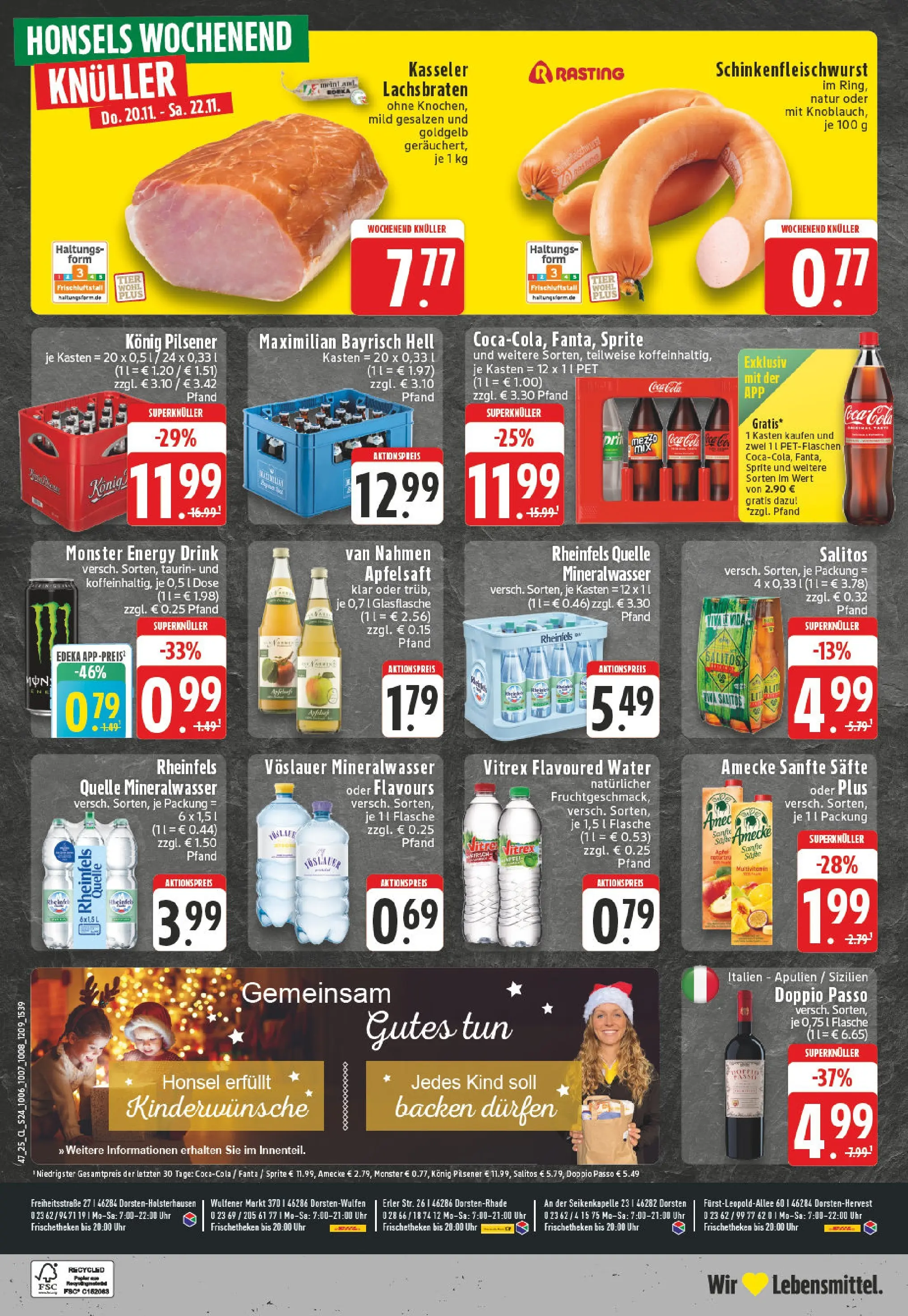 Edeka prospekt Dorsten	 (ab 17.11.2025) » Angebote Online | Seite: 24 | Produkte: Cola, Energy, Monster, Uhr