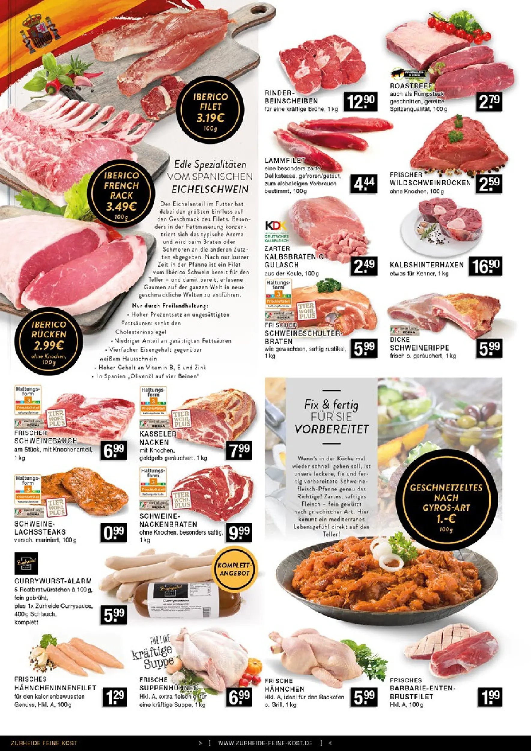 Edeka prospekt Oberhausen	 (ab 17.11.2025) » Angebote Online | Seite: 2 | Produkte: Schweinebauch, Küche, Roastbeef, Fleisch