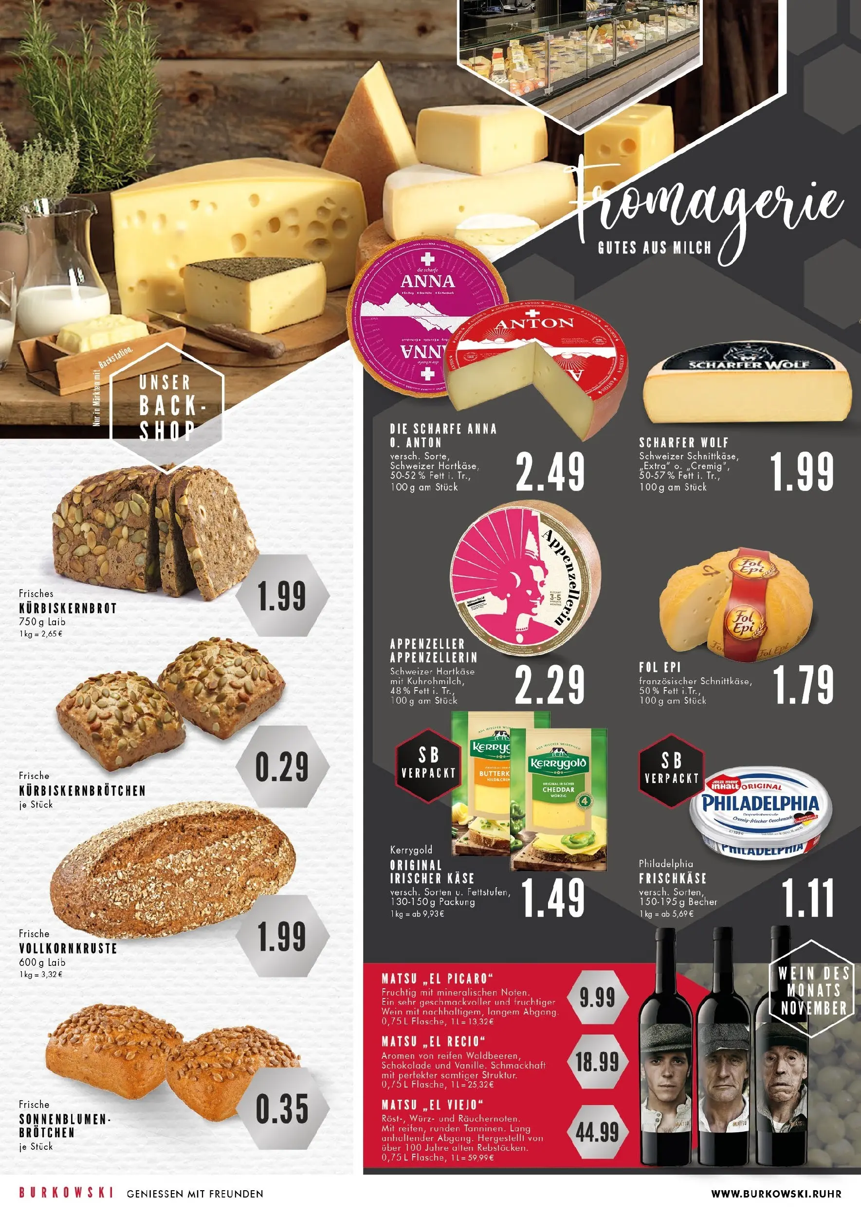 Edeka prospekt Essen	 (ab 17.11.2025) » Angebote Online | Seite: 2 | Produkte: Milch, Käse, Wein, Frischkase