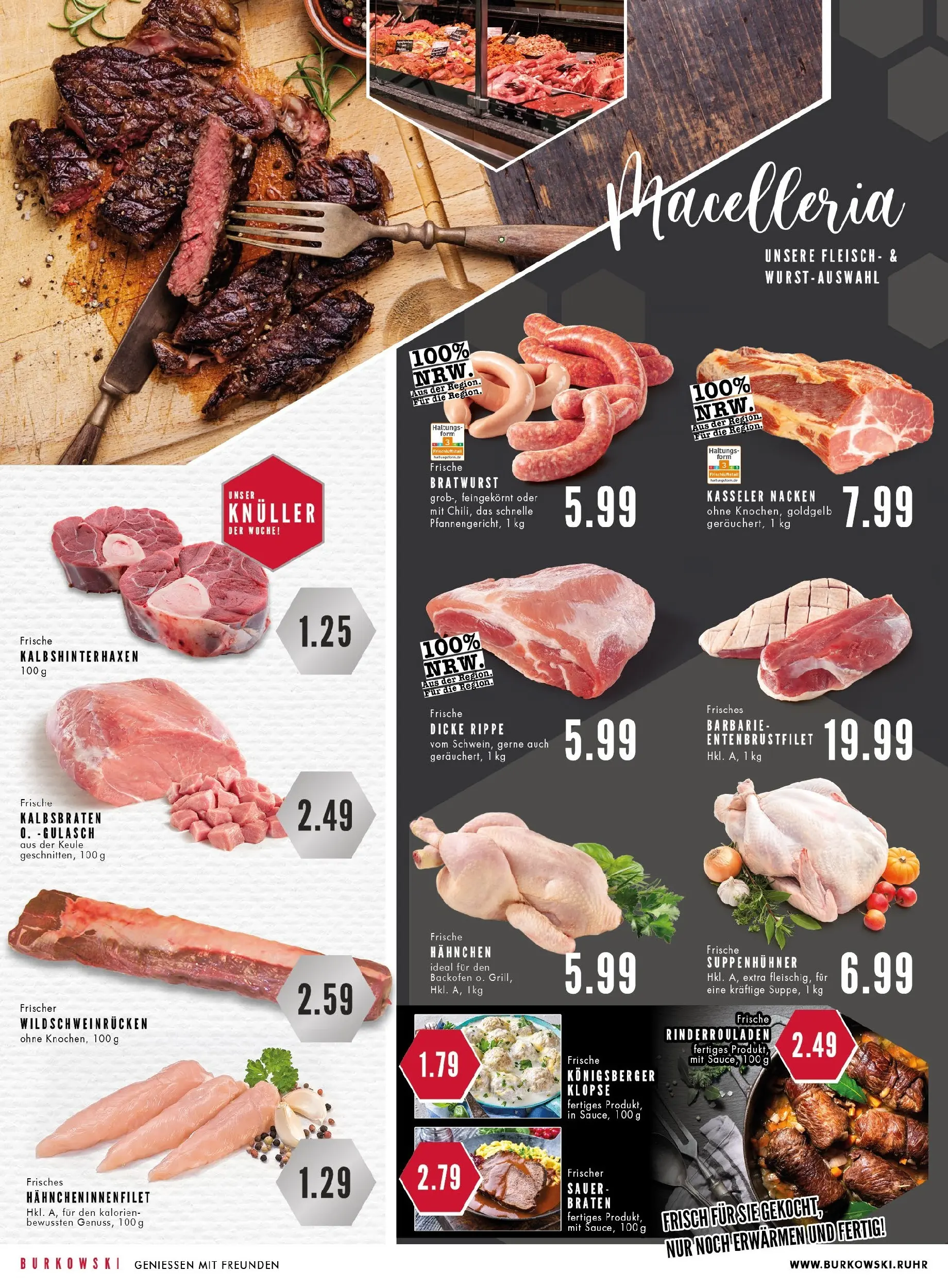Edeka prospekt Essen	 (ab 17.11.2025) » Angebote Online | Seite: 4 | Produkte: Rinderrouladen, Hahnchen, Bratwurst, Backofen