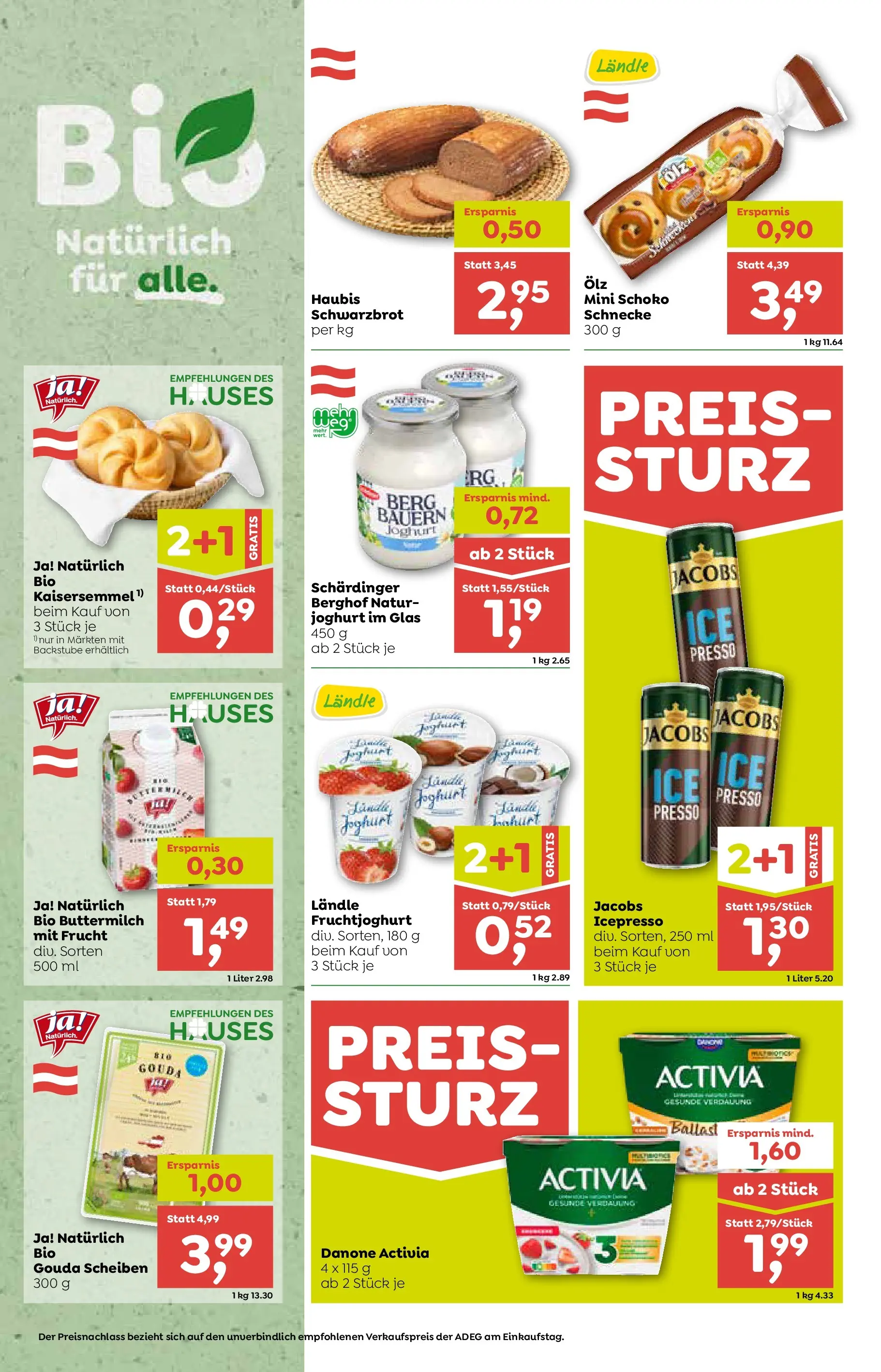 ADEG Wolfurt von 20.11.2025 - Aktuelle Angebote | Seite: 2 | Produkte: Joghurt