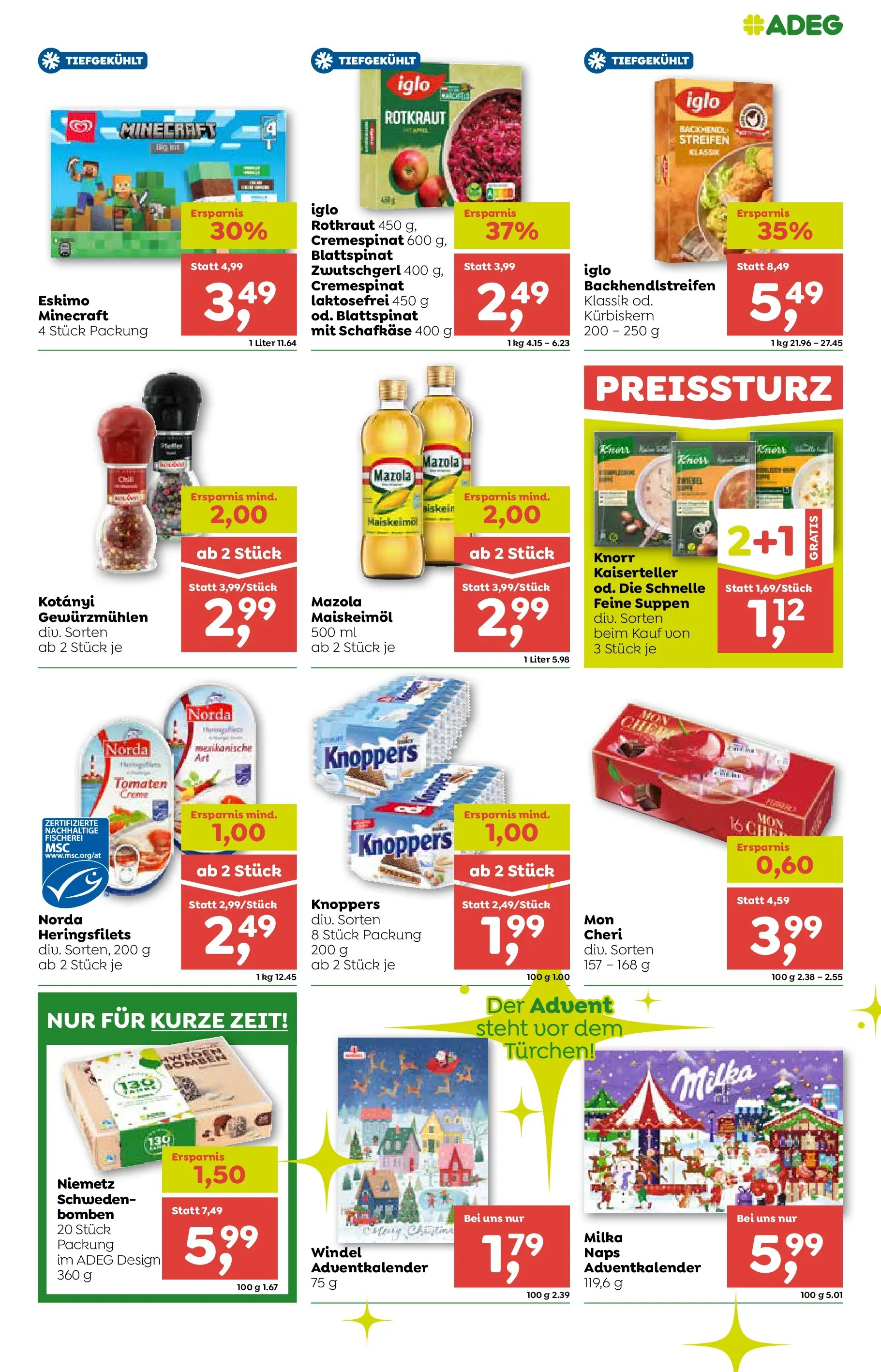 ADEG Wolfurt von 20.11.2025 - Aktuelle Angebote | Seite: 7 | Produkte: Creme, Tomaten