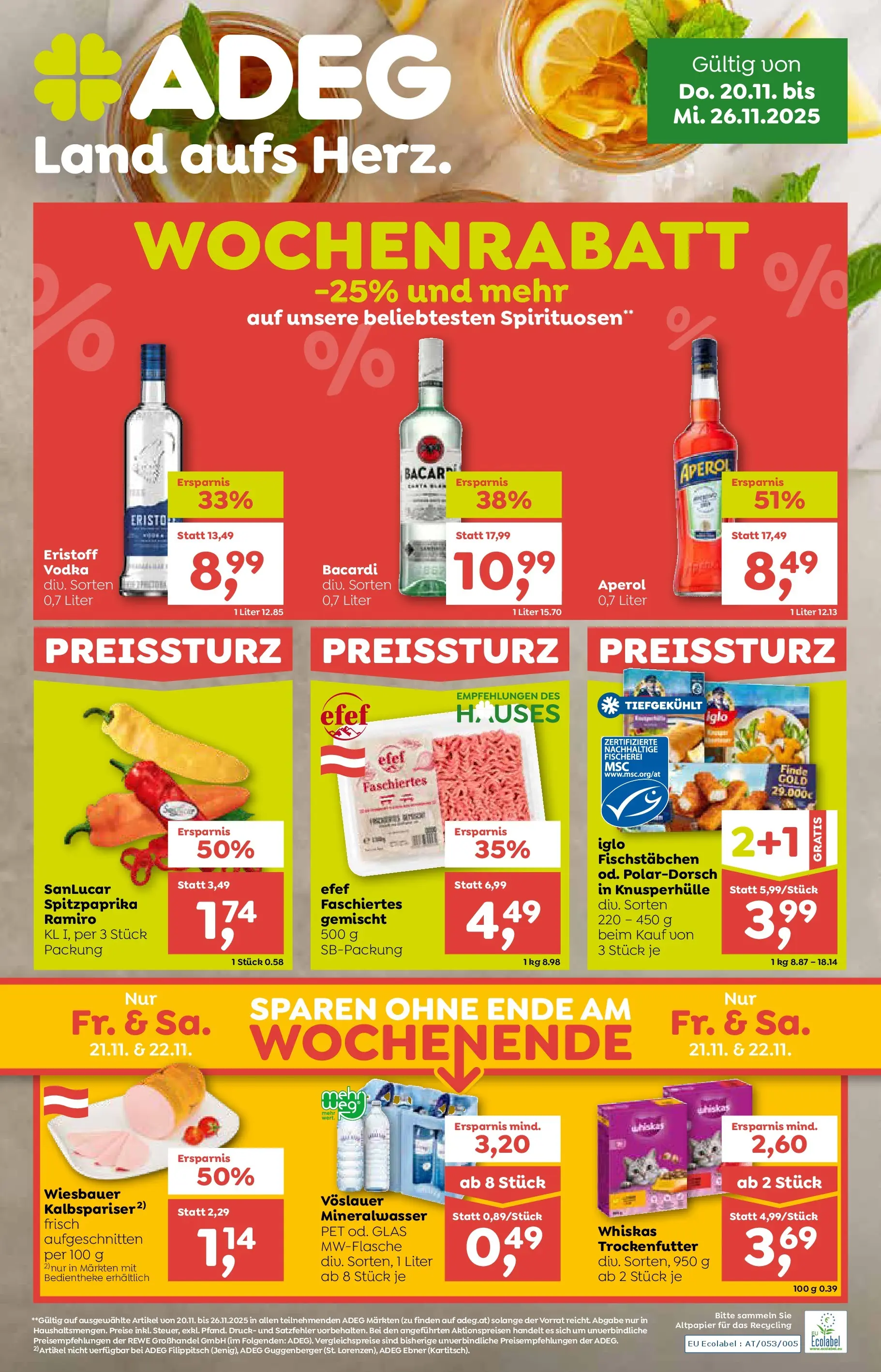 ADEG Hohenberg von 20.11.2025 - Aktuelle Angebote | Seite: 1