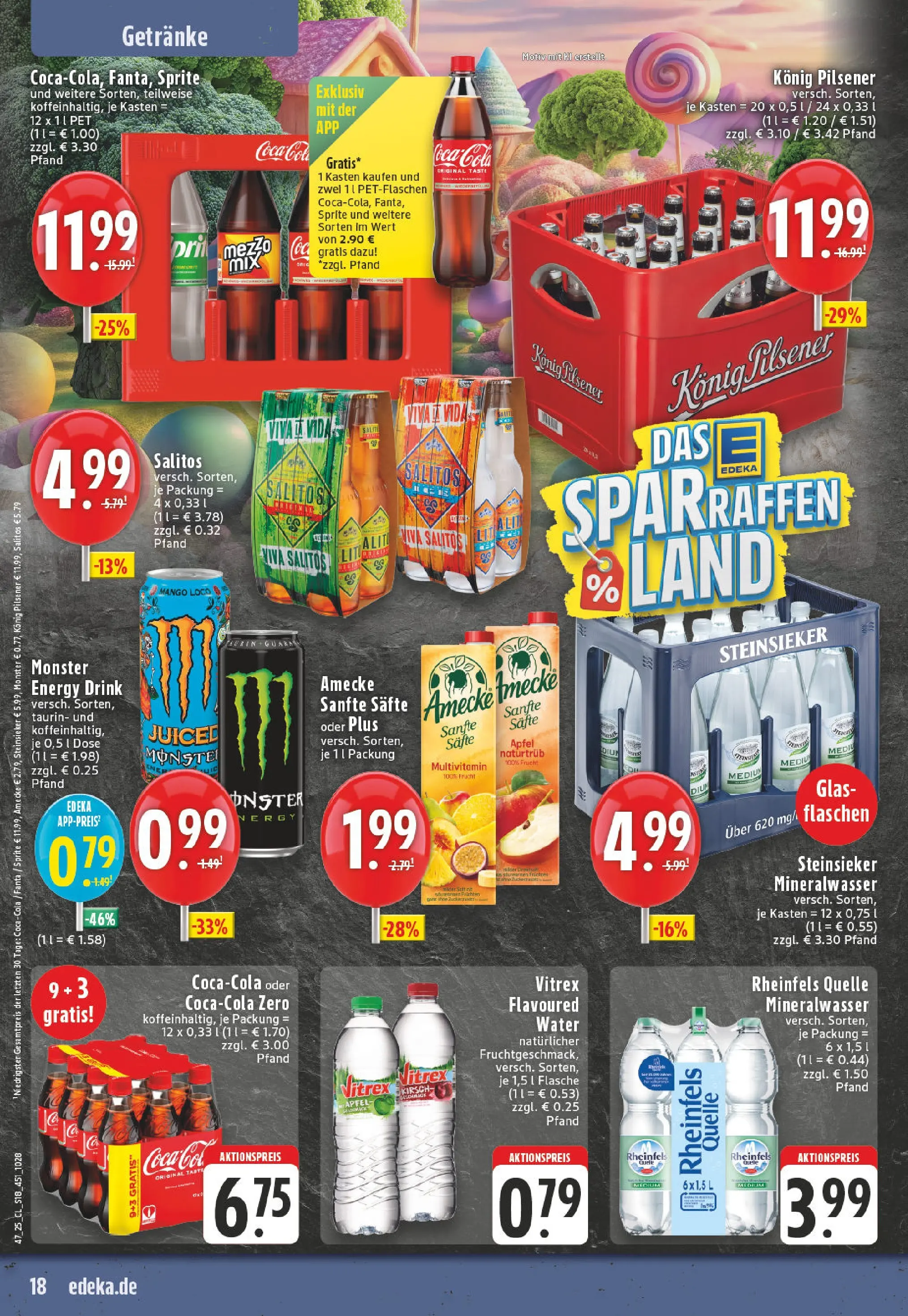Edeka prospekt Neuwied	 (ab 17.11.2025) » Angebote Online | Seite: 18 | Produkte: Cola, Mineralwasser, Mango, Rheinfels quelle