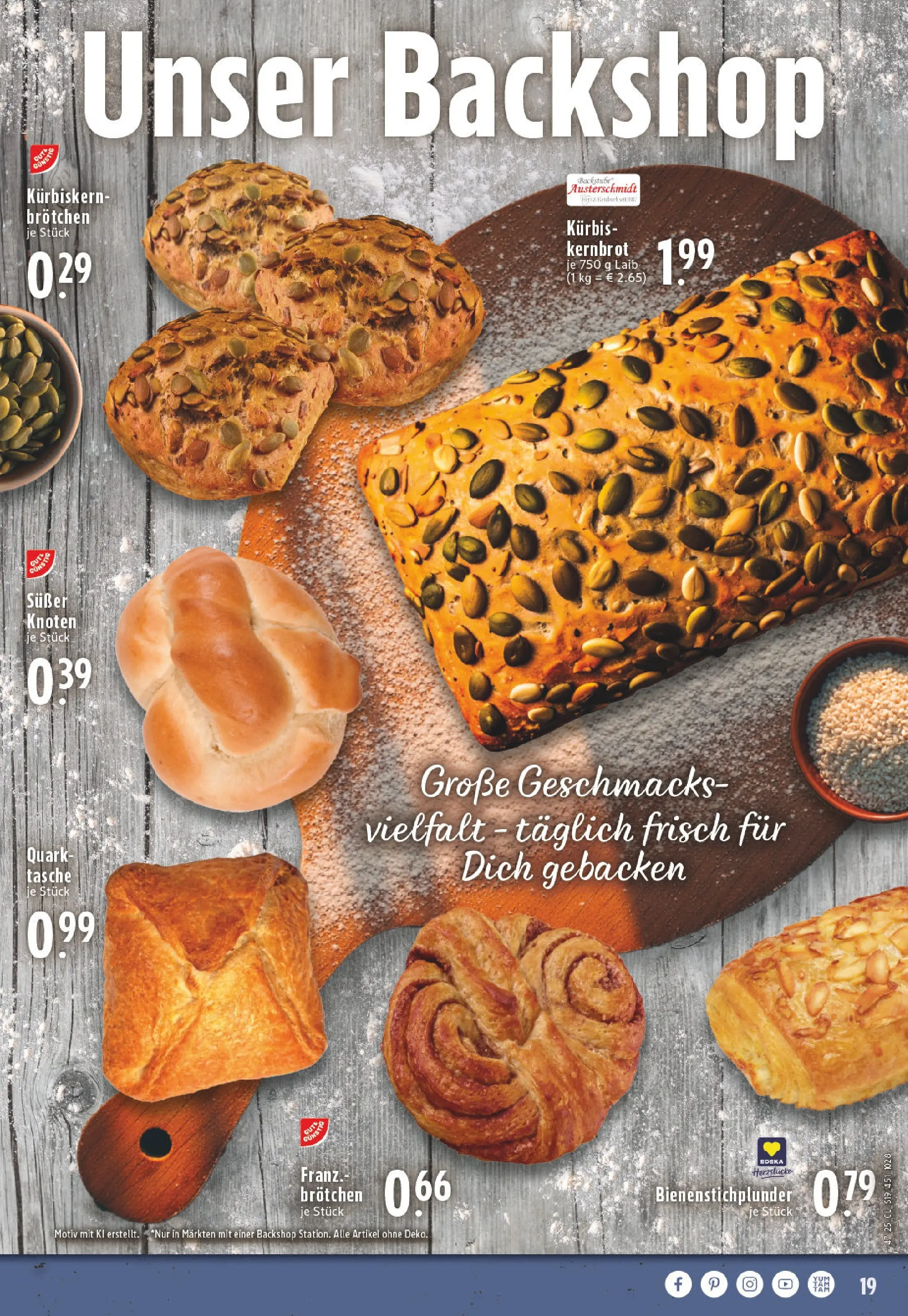 Edeka prospekt Neuwied	 (ab 17.11.2025) » Angebote Online | Seite: 19 | Produkte: Tasche, Quark, Kürbis