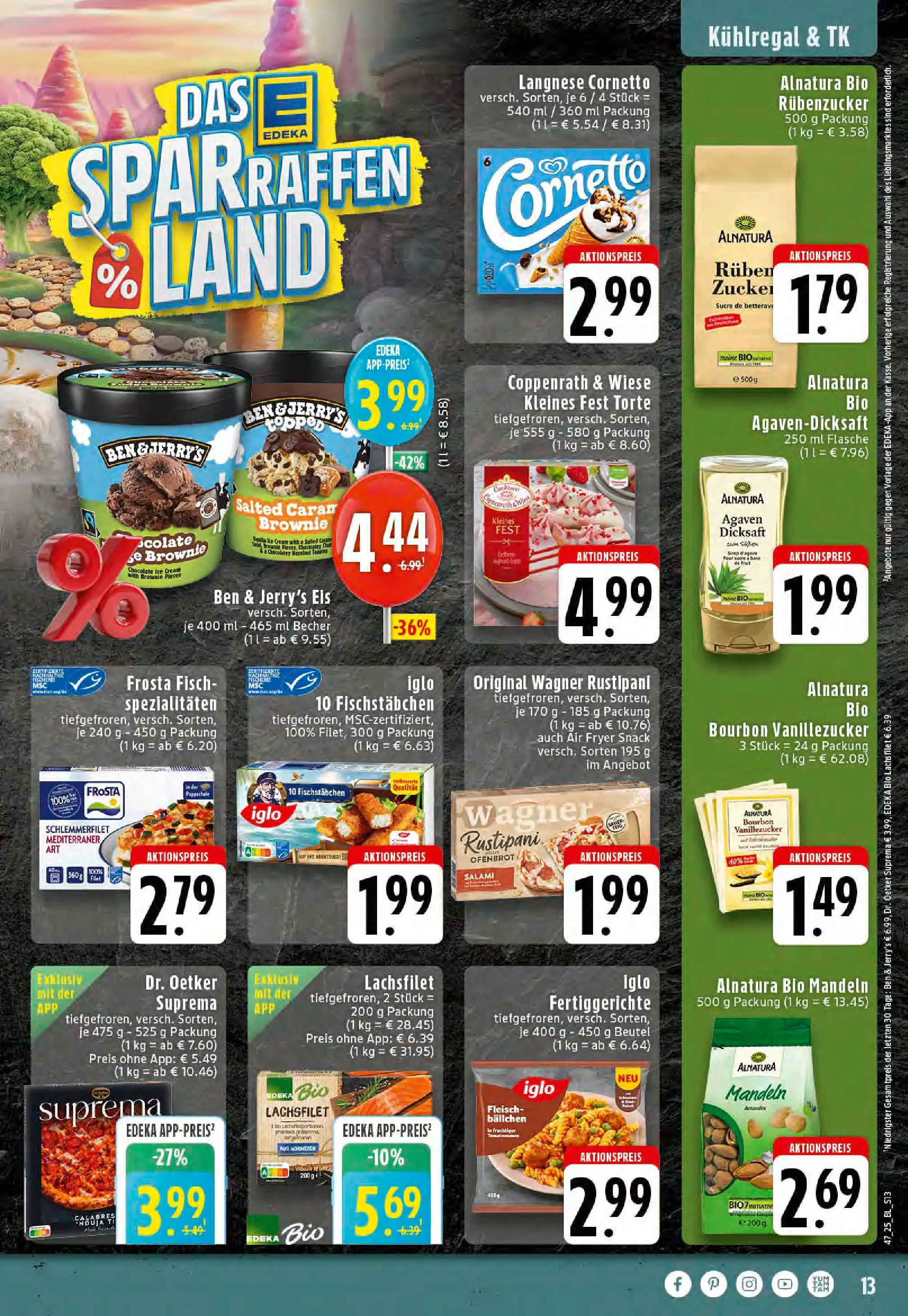 Edeka prospekt Recke	 (ab 17.11.2025) » Angebote Online | Seite: 13 | Produkte: Langnese, Frosta, Fisch, Pizza