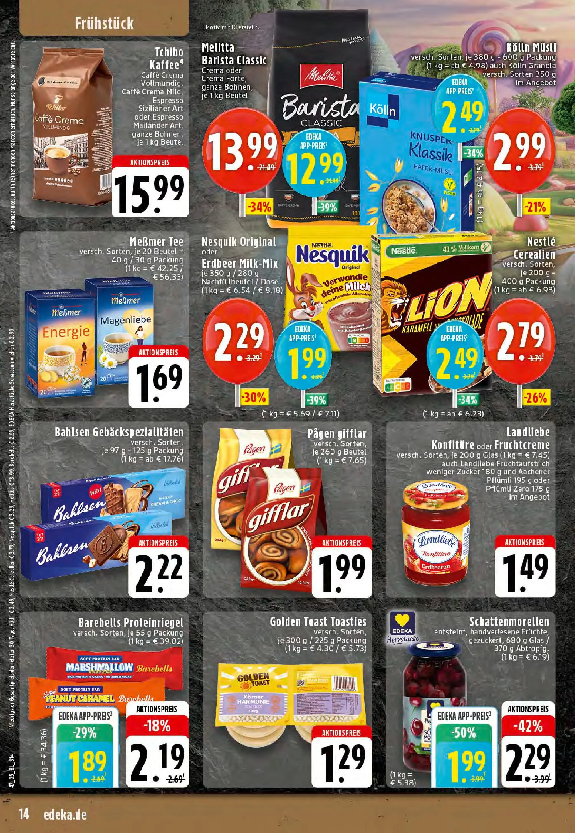 Edeka prospekt Recke	 (ab 17.11.2025) » Angebote Online | Seite: 14 | Produkte: Musli, Nesquik, Kolln musli, Messmer