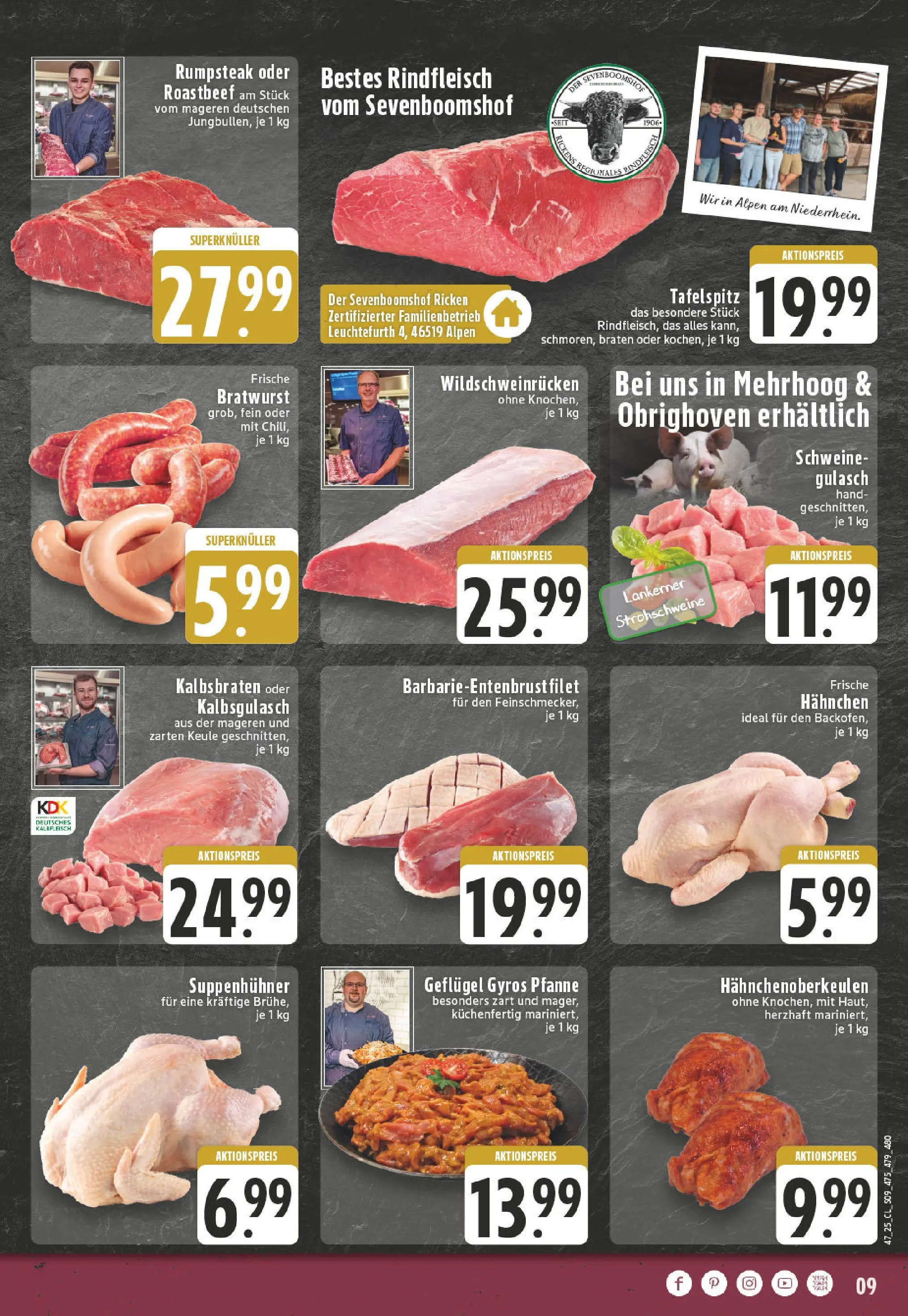 Edeka prospekt Hamminkeln -Mehrhoog	 (ab 17.11.2025) » Angebote Online | Seite: 9 | Produkte: Rumpsteak, Hahnchen, Roastbeef, Gyros