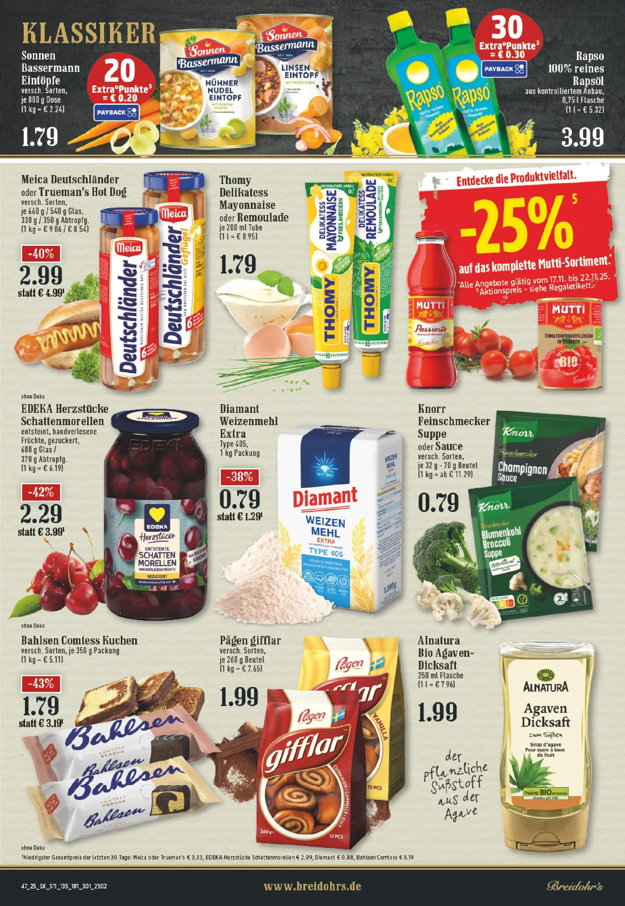 Edeka prospekt Hilden	 (ab 17.11.2025) » Angebote Online | Seite: 11 | Produkte: Weizenmehl, Meica, Gemüse, Mayonnaise