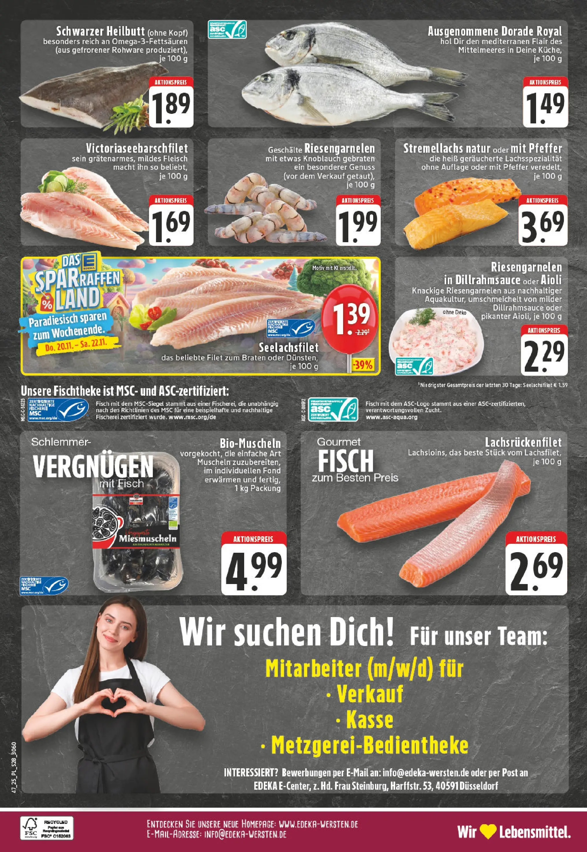 Edeka prospekt Düsseldorf	 (ab 17.11.2025) » Angebote Online | Seite: 28 | Produkte: Dorade, Fisch, Pfeffer, Fleisch