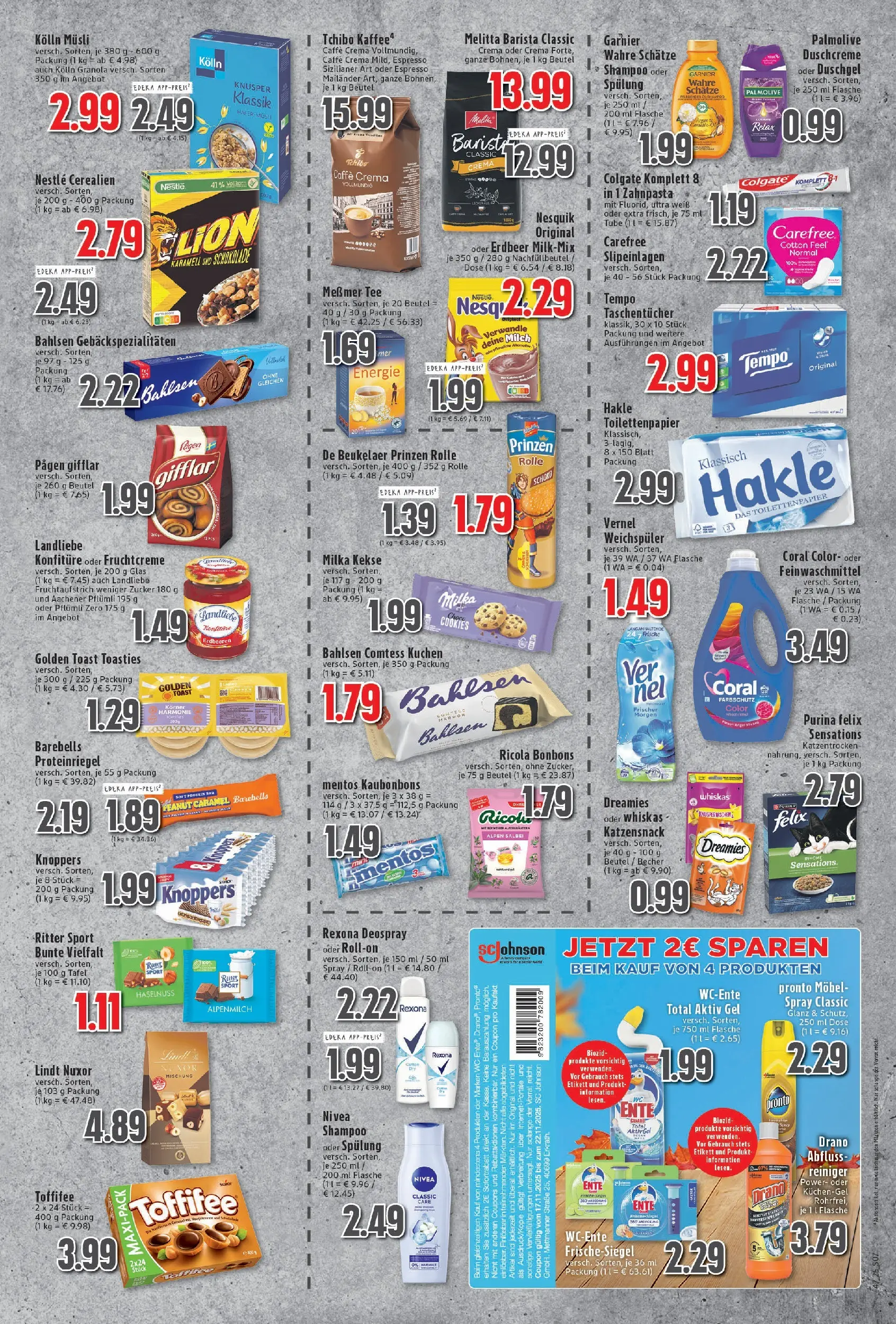 Edeka prospekt Neukirchen-Vluyn	 (ab 17.11.2025) » Angebote Online | Seite: 7 | Produkte: Toast, Zahnpasta, Knoppers, Kuchen