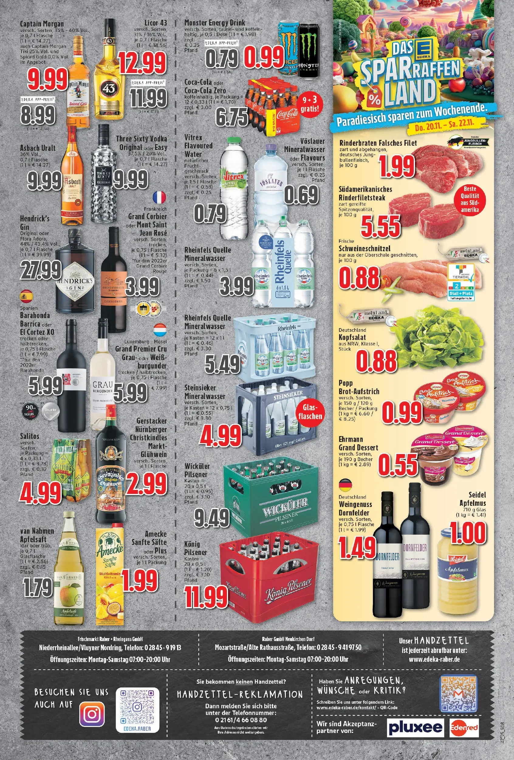 Edeka prospekt Neukirchen-Vluyn	 (ab 17.11.2025) » Angebote Online | Seite: 8 | Produkte: Rinderbraten, Coca cola, Cola, Rheinfels quelle