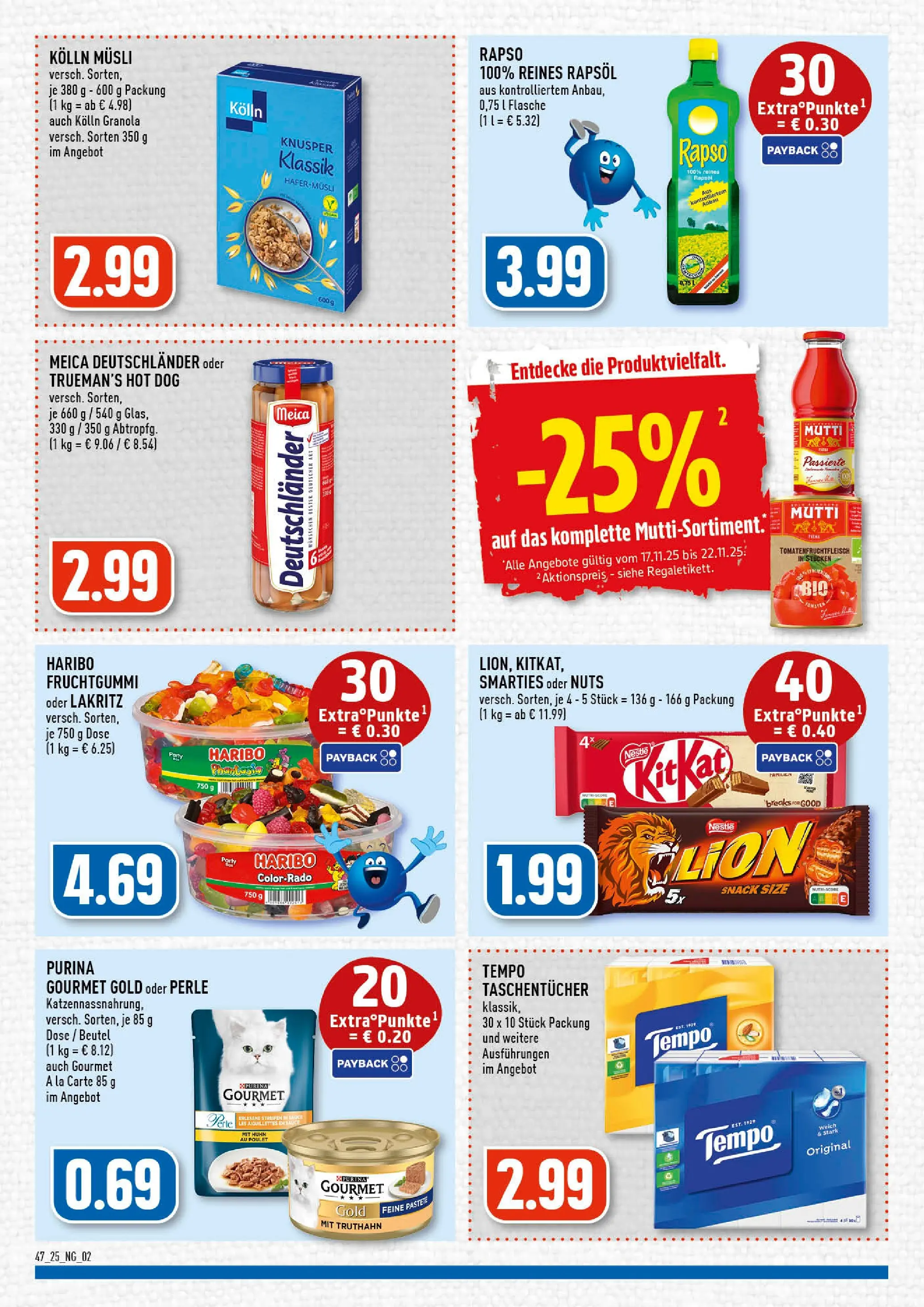 Edeka prospekt Wermelskirchen	 (ab 17.11.2025) » Angebote Online | Seite: 2 | Produkte: Musli, Kolln musli, Haribo, Tempo
