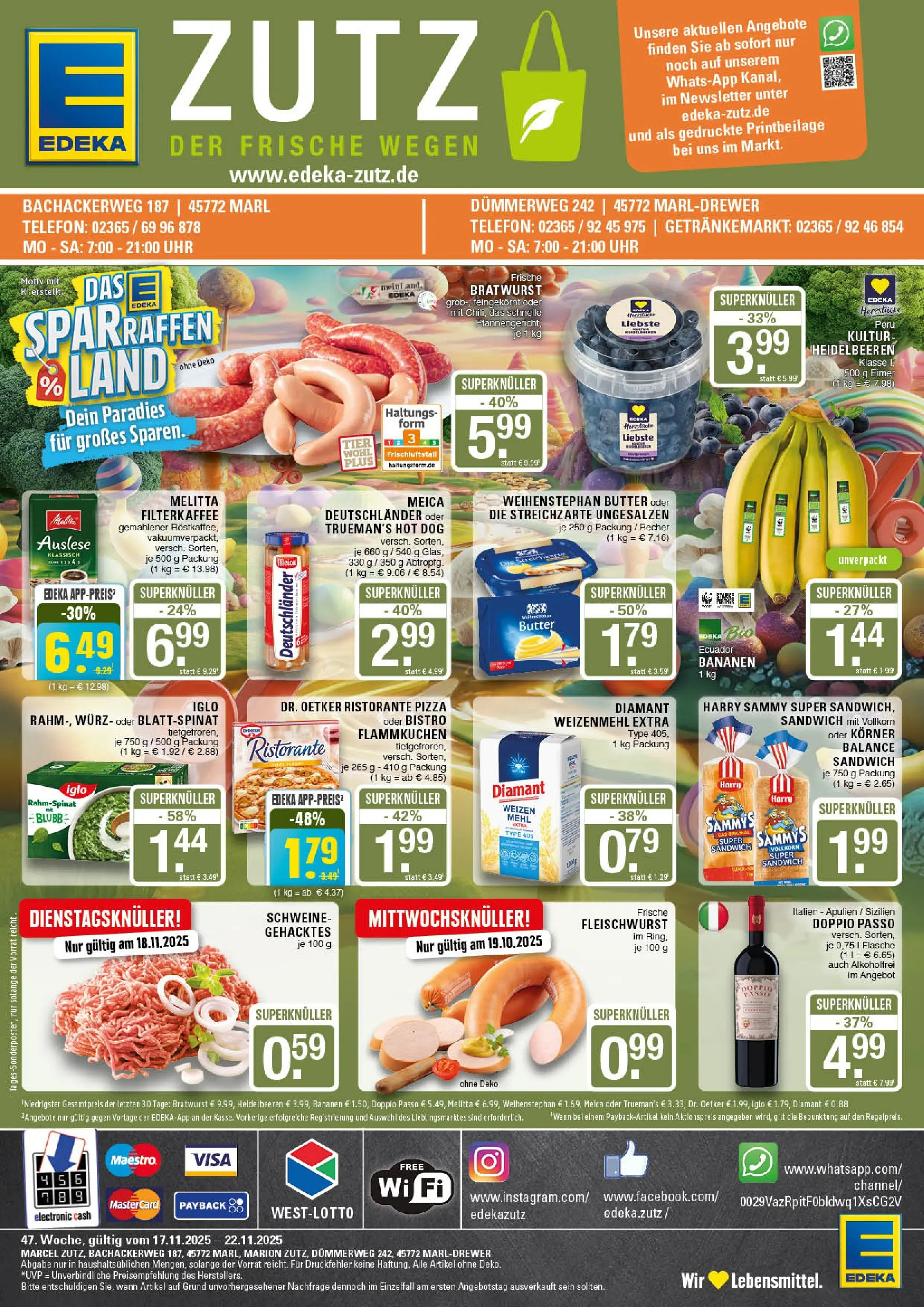 Edeka prospekt Marl	 (ab 17.11.2025) » Angebote Online | Seite: 1 | Produkte: Ristorante, Butter, Weizenmehl, Meica