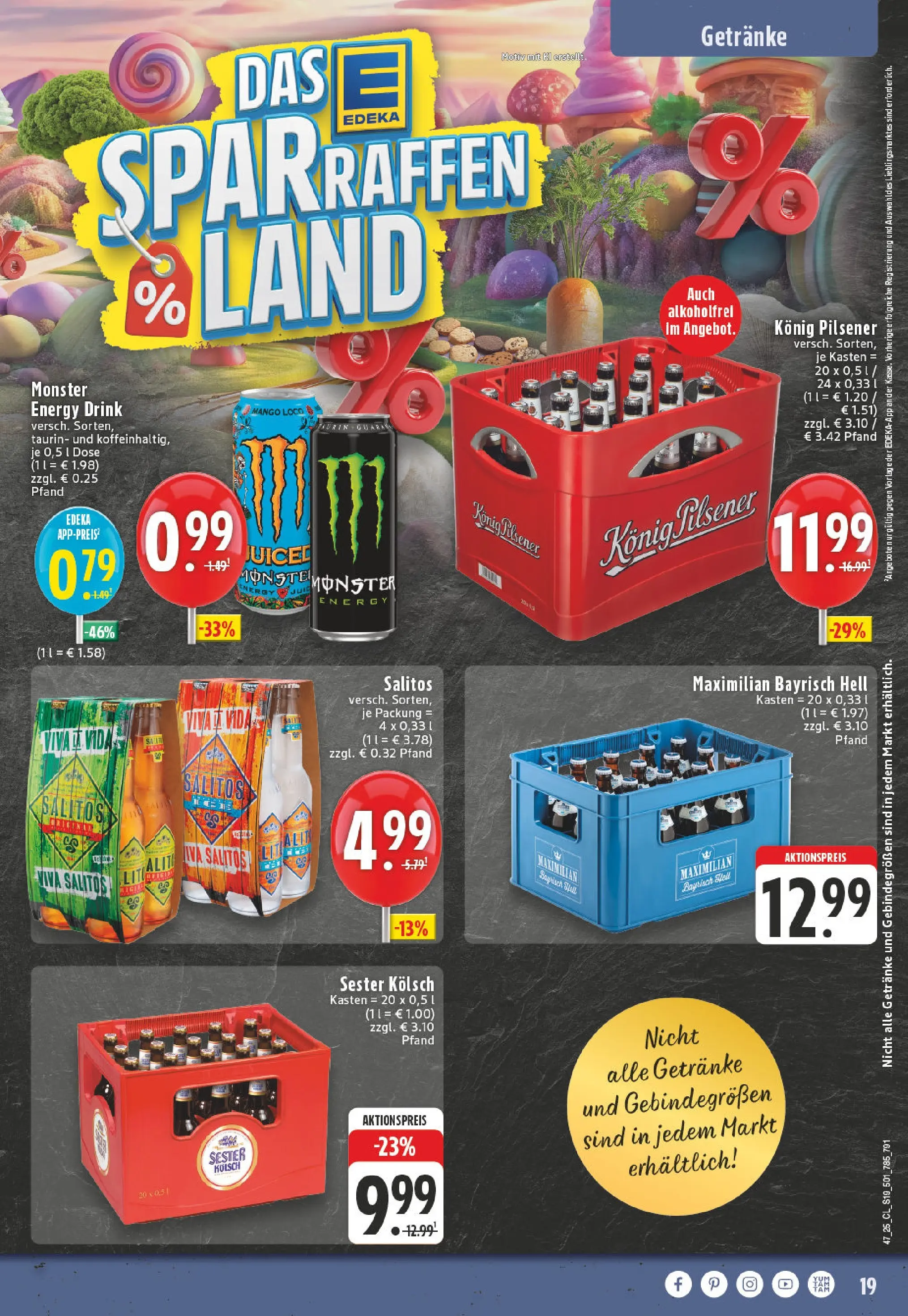 Edeka prospekt Lohmar	 (ab 17.11.2025) » Angebote Online | Seite: 19 | Produkte: Konig pilsener, Energy, Monster, Mango
