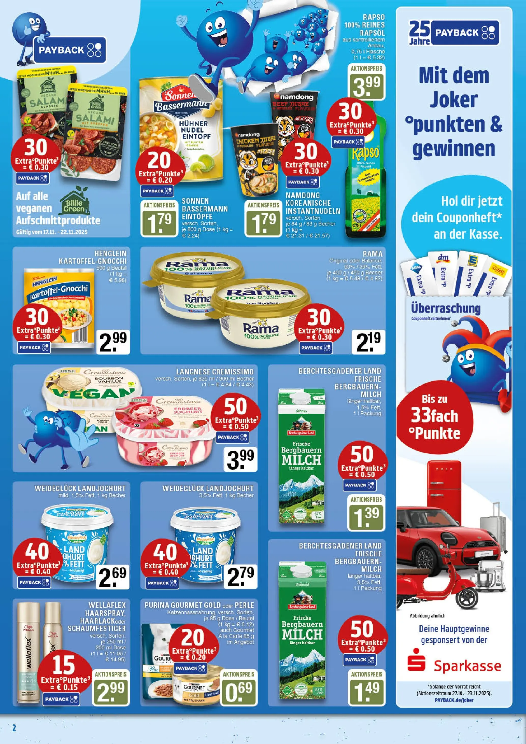 Edeka prospekt Marl	 (ab 17.11.2025) » Angebote Online | Seite: 2 | Produkte: Langnese, Cremissimo, Milch, Joghurt