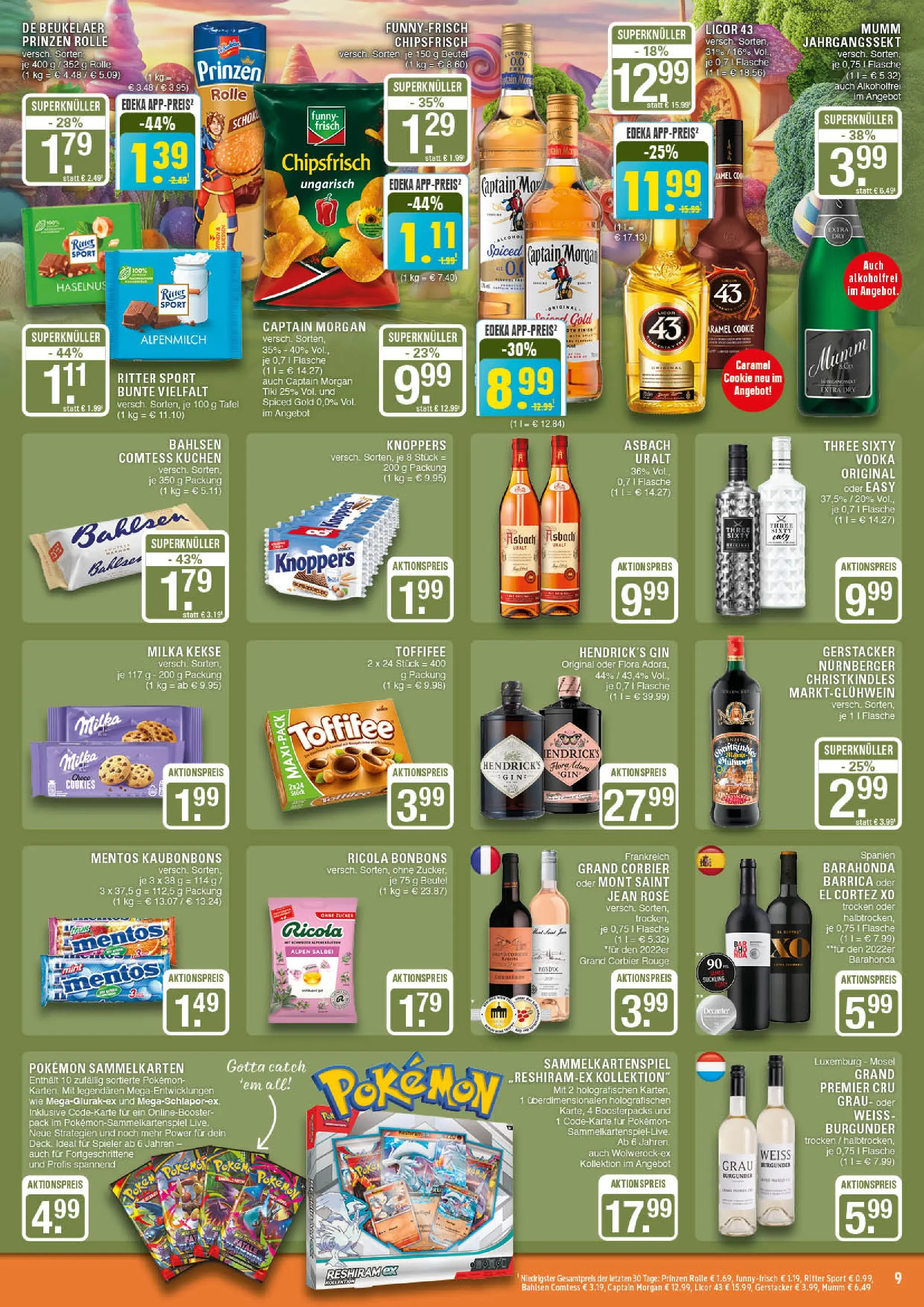 Edeka prospekt Marl	 (ab 17.11.2025) » Angebote Online | Seite: 9 | Produkte: Tür, Milka, Kekse, Asbach