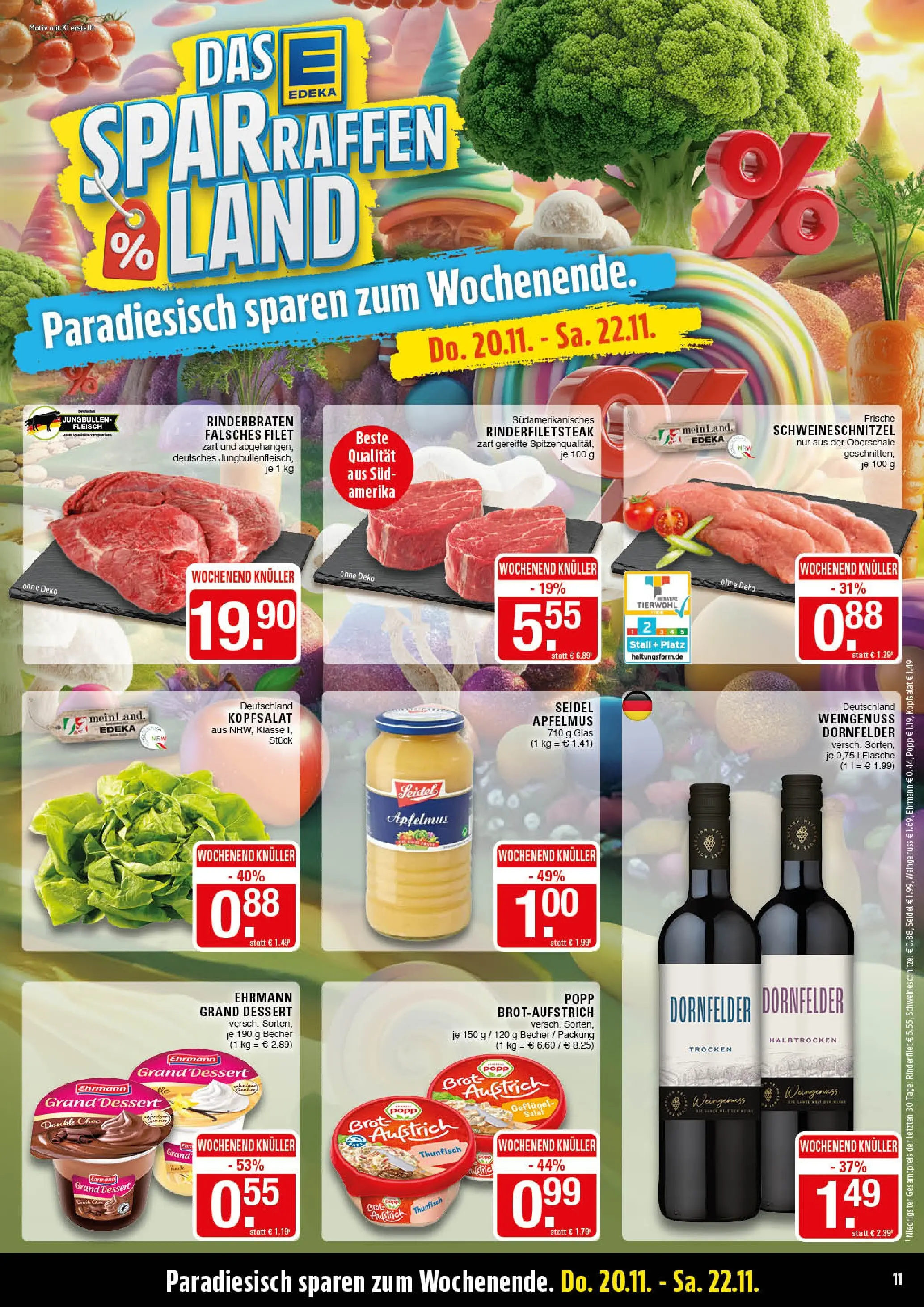 Edeka prospekt Marl	 (ab 17.11.2025) » Angebote Online | Seite: 11 | Produkte: Thunfisch, Apple, Brot, Salat