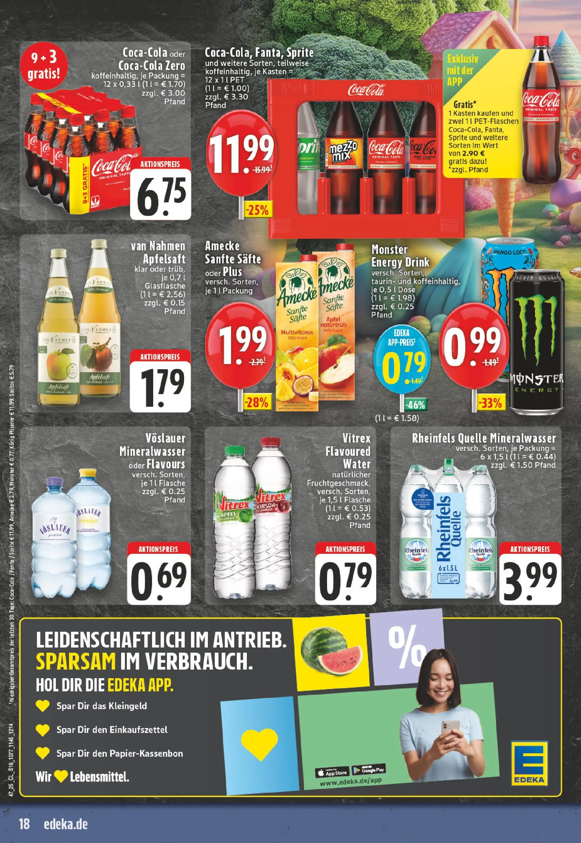 Edeka prospekt Herne	 (ab 17.11.2025) » Angebote Online | Seite: 18 | Produkte: Apfelsaft, Apple, Mango, Rheinfels quelle