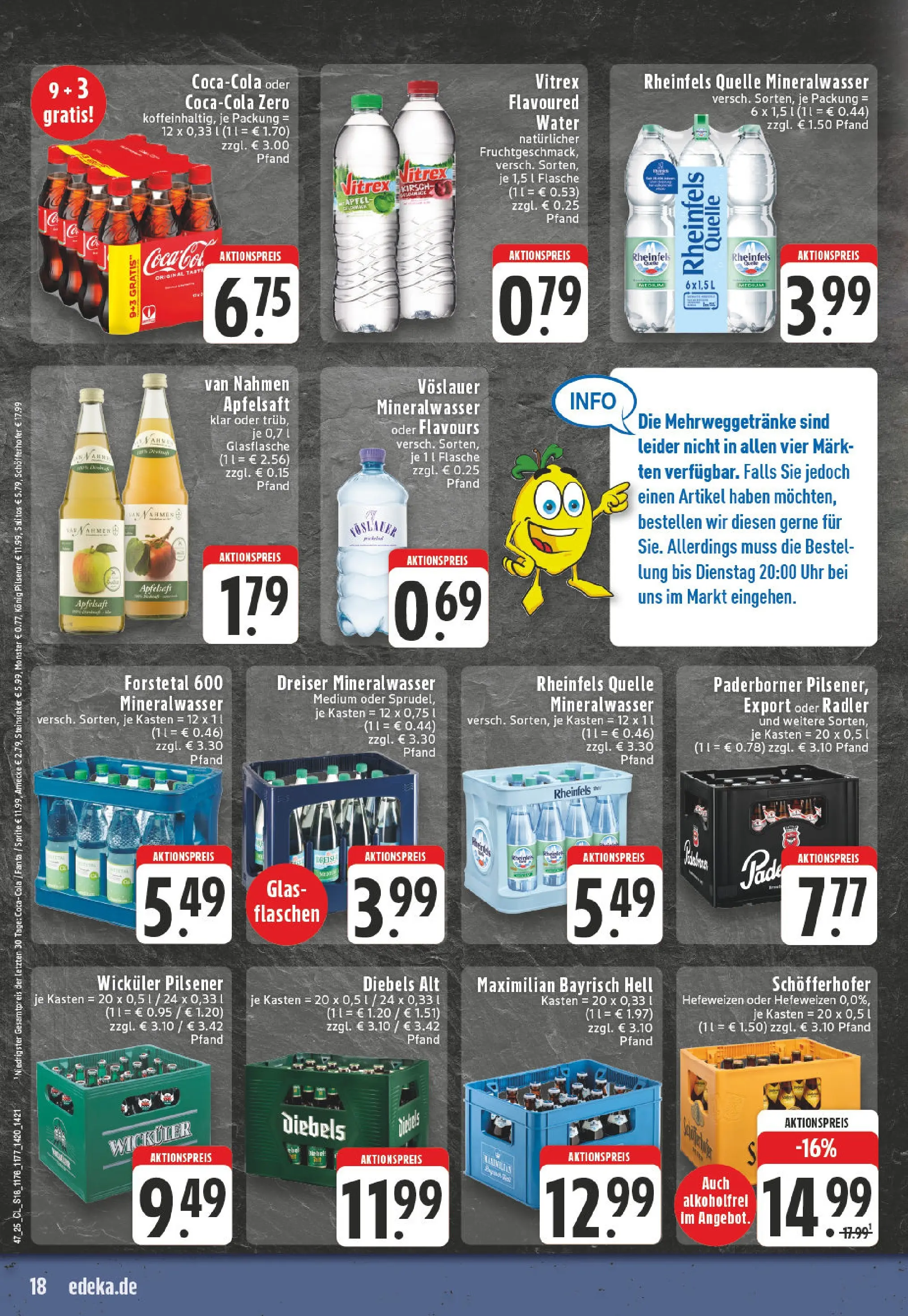 Edeka prospekt Werl-Westoennen	 (ab 17.11.2025) » Angebote Online | Seite: 18 | Produkte: Konig pilsener, Äpfel, Diebels, Rheinfels quelle