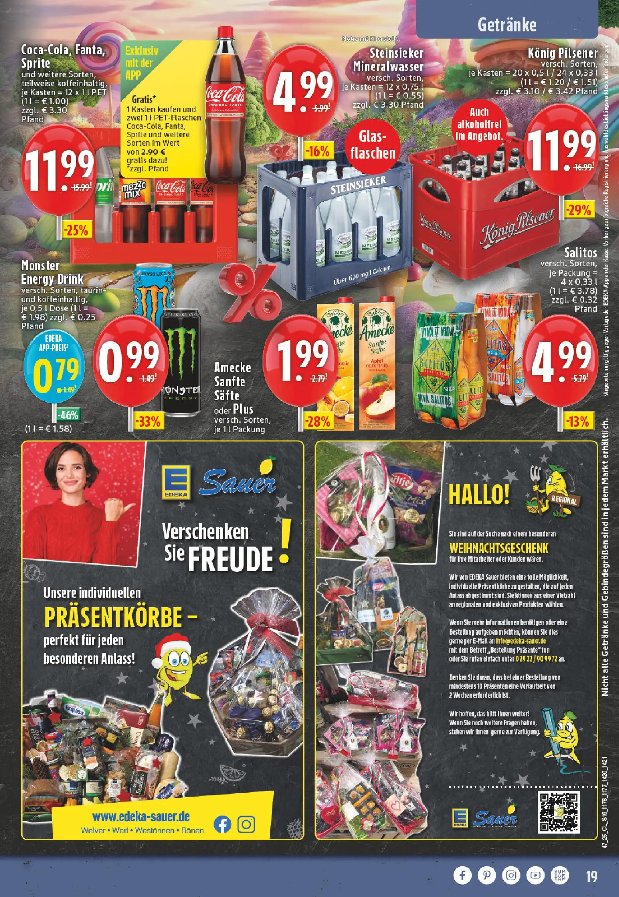 Edeka prospekt Werl-Westoennen	 (ab 17.11.2025) » Angebote Online | Seite: 19 | Produkte: Coca cola, Konig pilsener, Sprite, Mango