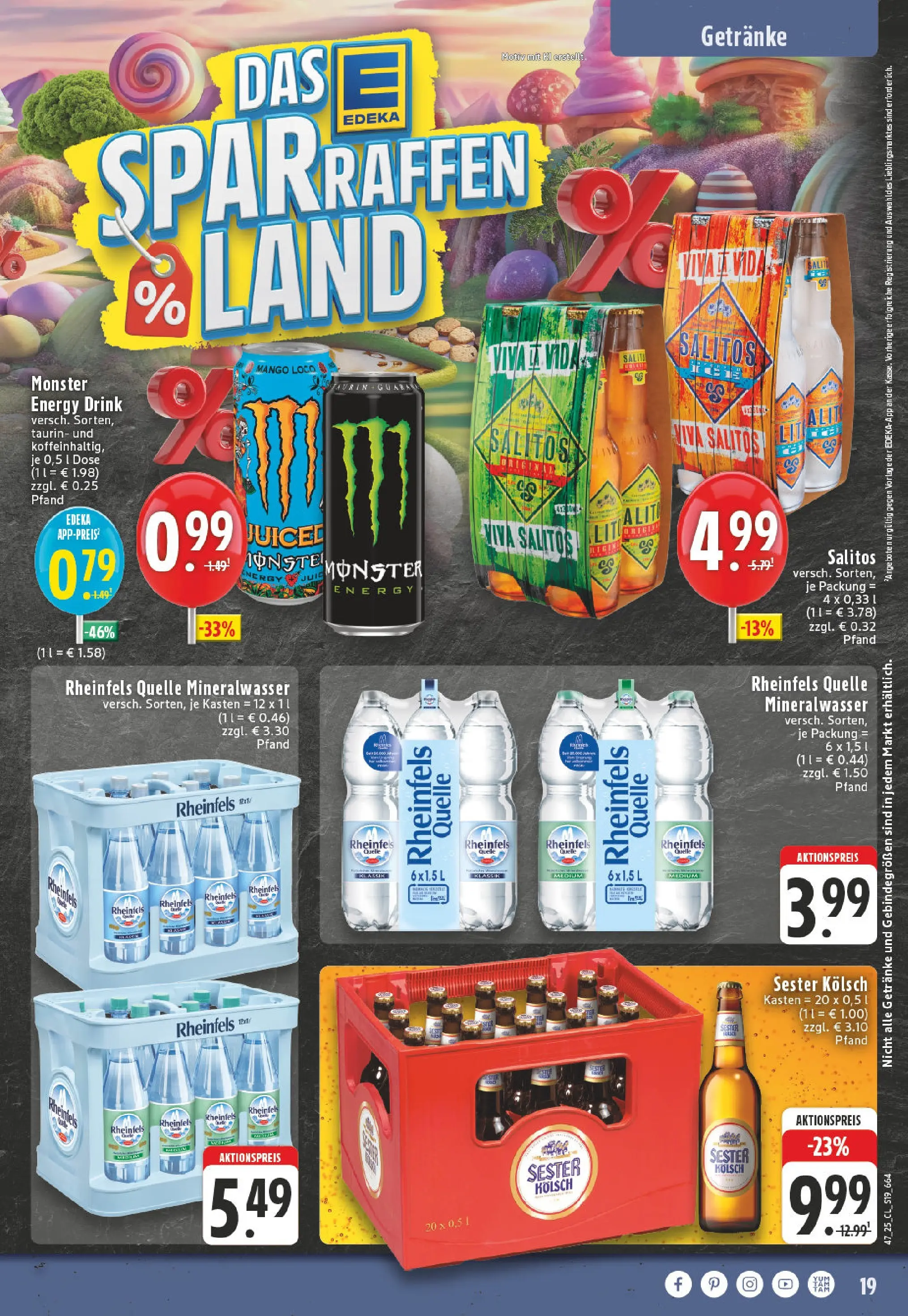 Edeka prospekt Hennef - Uckerath	 (ab 17.11.2025) » Angebote Online | Seite: 19 | Produkte: Energy, Mineralwasser, Mango, Rheinfels quelle