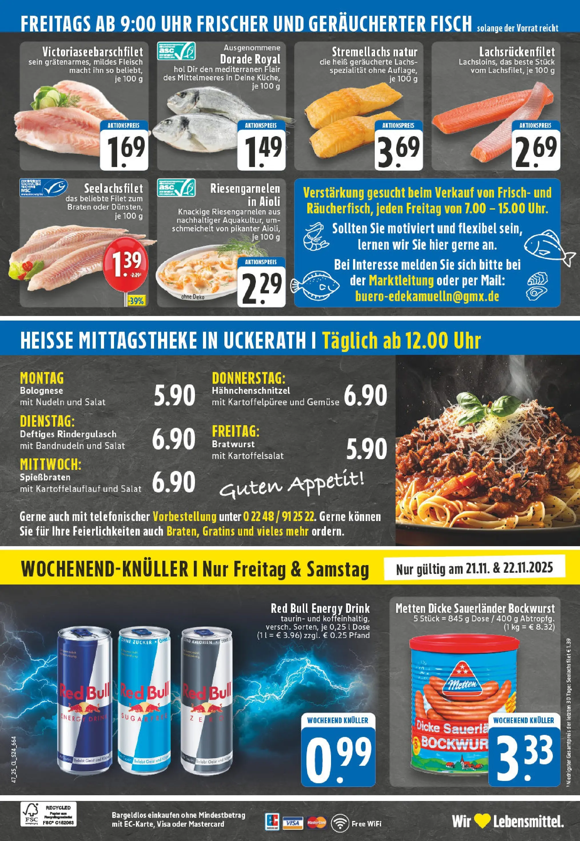 Edeka prospekt Hennef - Uckerath	 (ab 17.11.2025) » Angebote Online | Seite: 24 | Produkte: Energy, Lachs, Pasta, Uhr