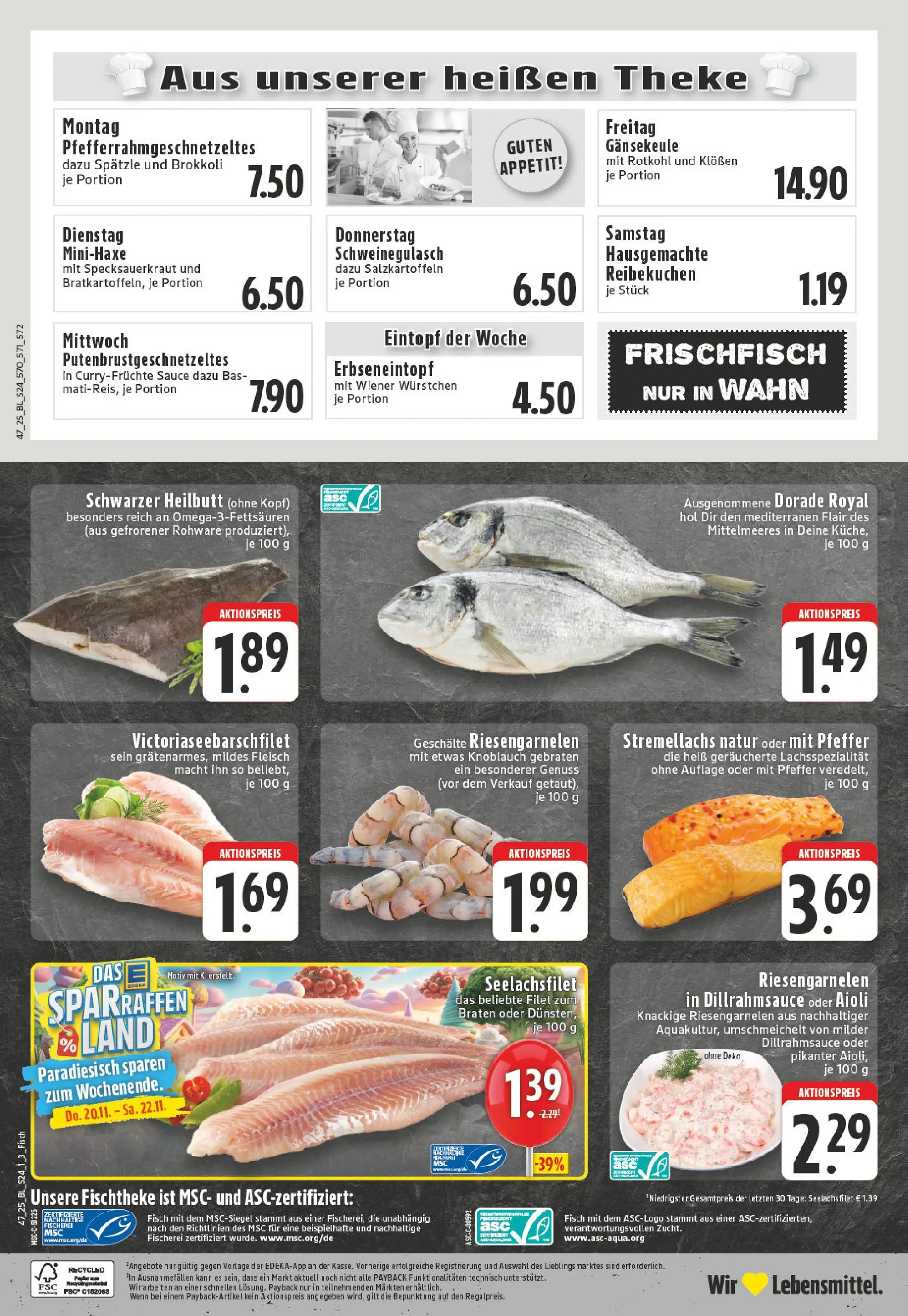 Edeka prospekt Köln	 (ab 17.11.2025) » Angebote Online | Seite: 24 | Produkte: Dorade, Rotkohl, Pfeffer, Fleisch