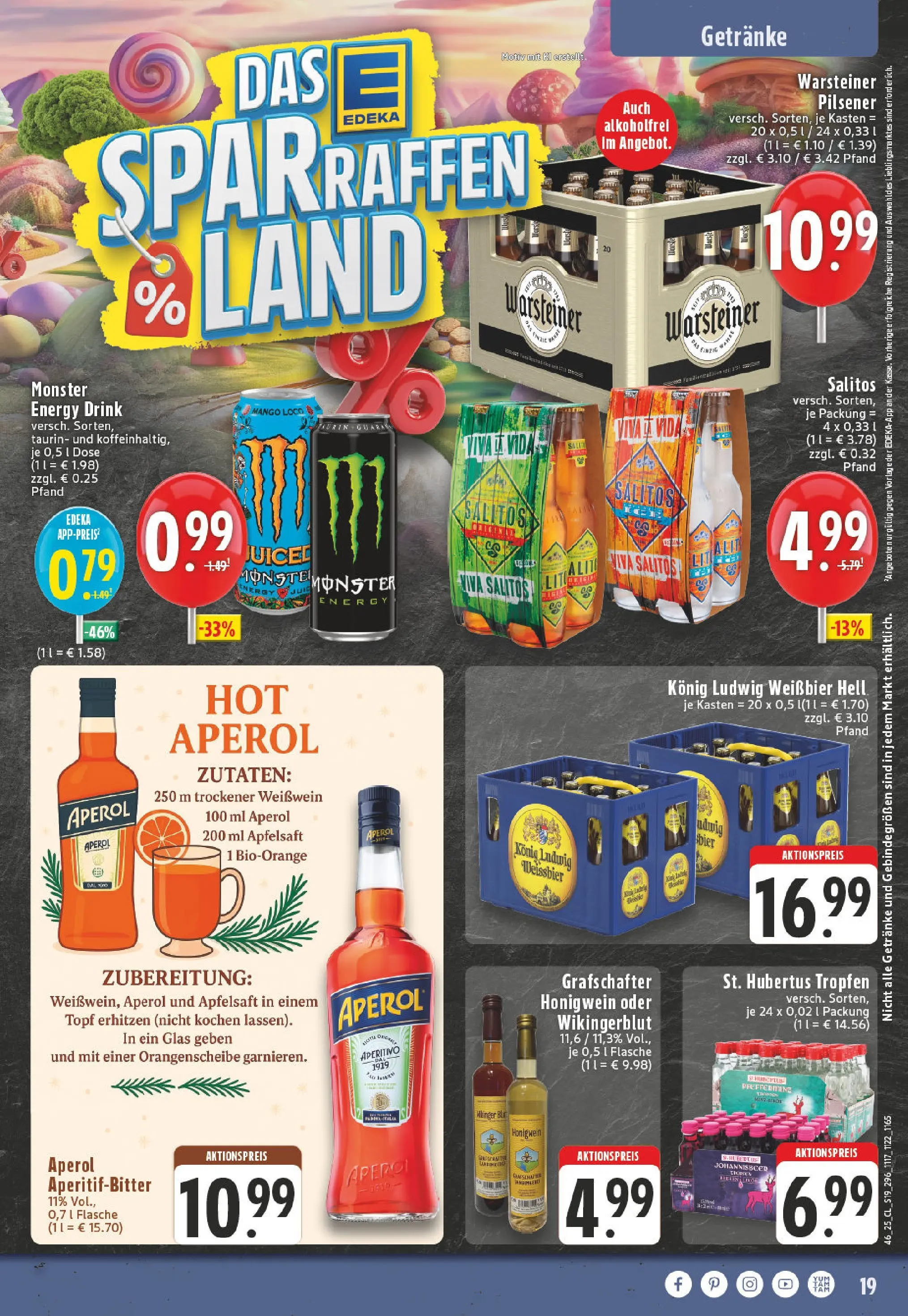 Edeka prospekt Ochtrup	 (ab 17.11.2025) » Angebote Online | Seite: 19 | Produkte: Weißwein, Monster, Warsteiner, Mango