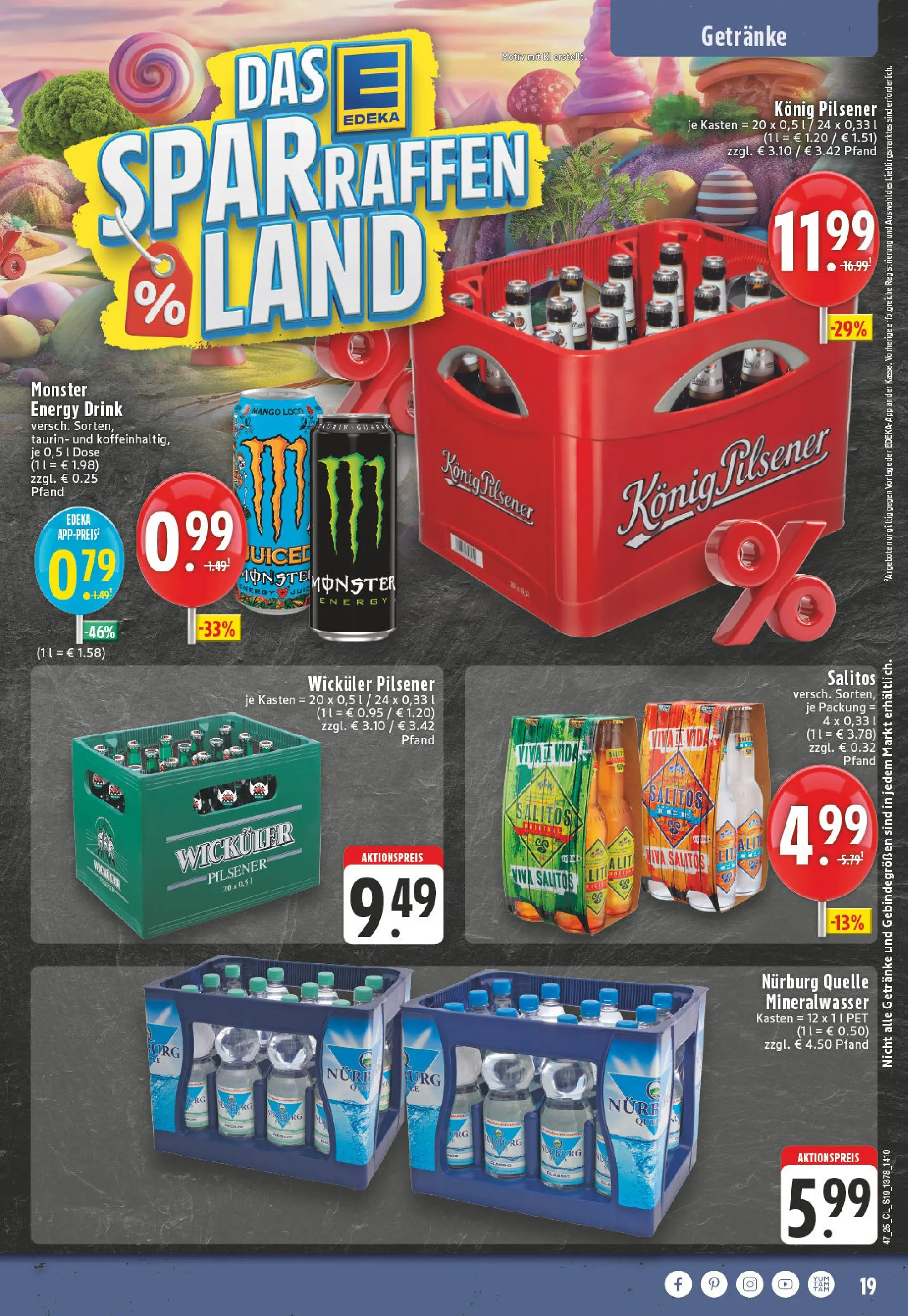 Edeka prospekt Ransbach-Baumbach	 (ab 17.11.2025) » Angebote Online | Seite: 19 | Produkte: Energy, Mineralwasser, Monster, Mango