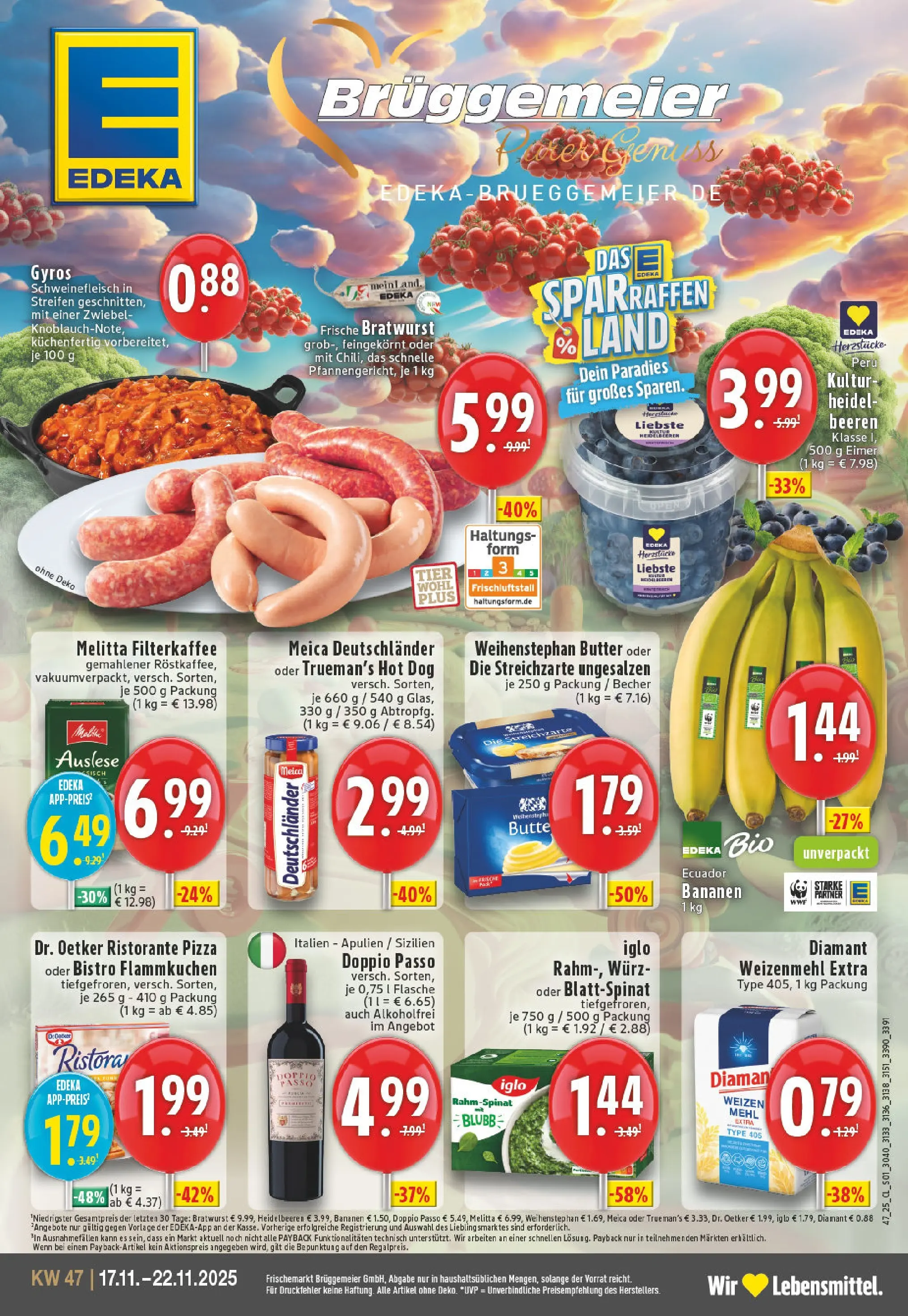 Edeka prospekt Geldern	 (ab 17.11.2025) » Angebote Online | Seite: 1 | Produkte: Mehl, Butter, Iglo, Doppio Passo
