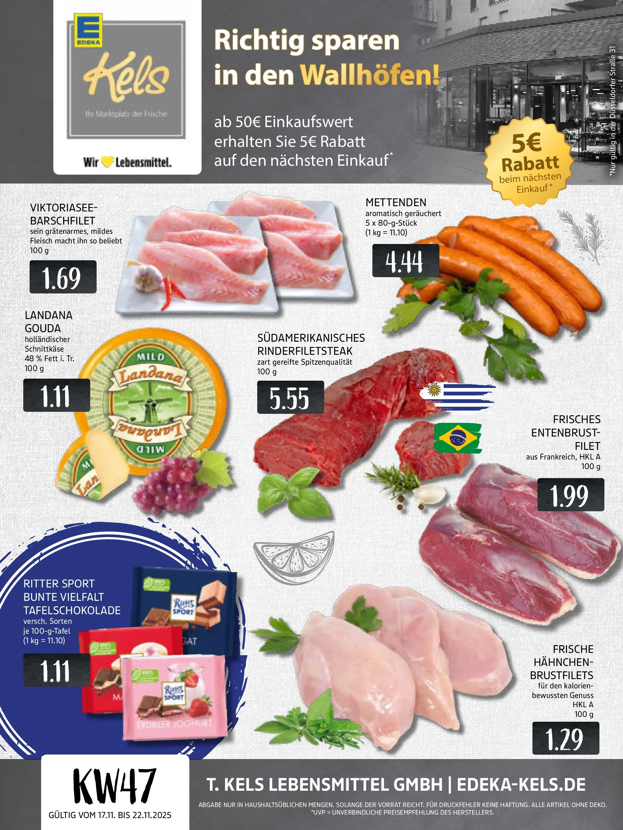 Edeka prospekt Ratingen	 (ab 17.11.2025) » Angebote Online | Seite: 1 | Produkte: Hahnchen, Joghurt, Steak, Fleisch