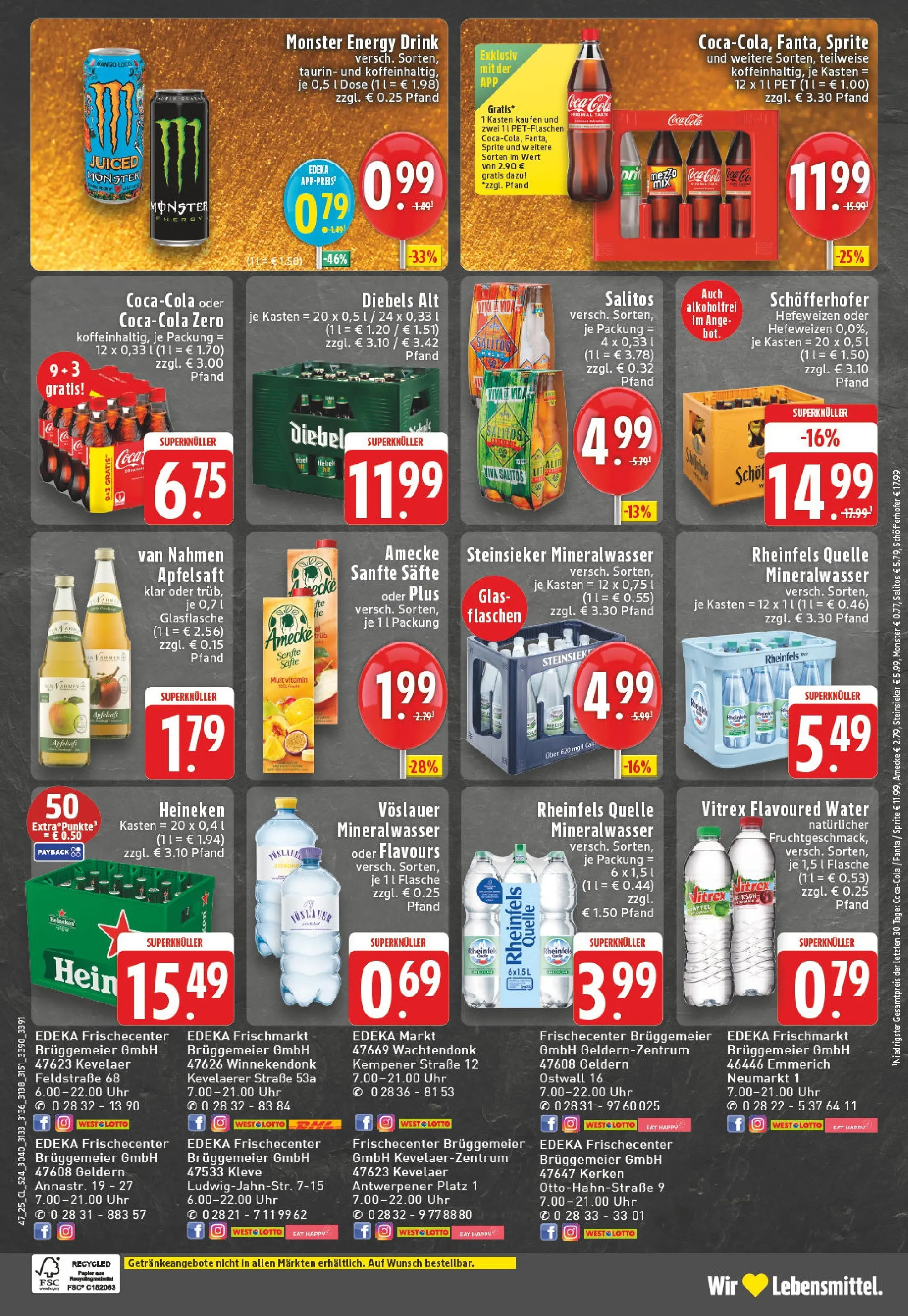 Edeka prospekt Geldern	 (ab 17.11.2025) » Angebote Online | Seite: 24 | Produkte: Fanta, Cola, Mineralwasser, Diebels