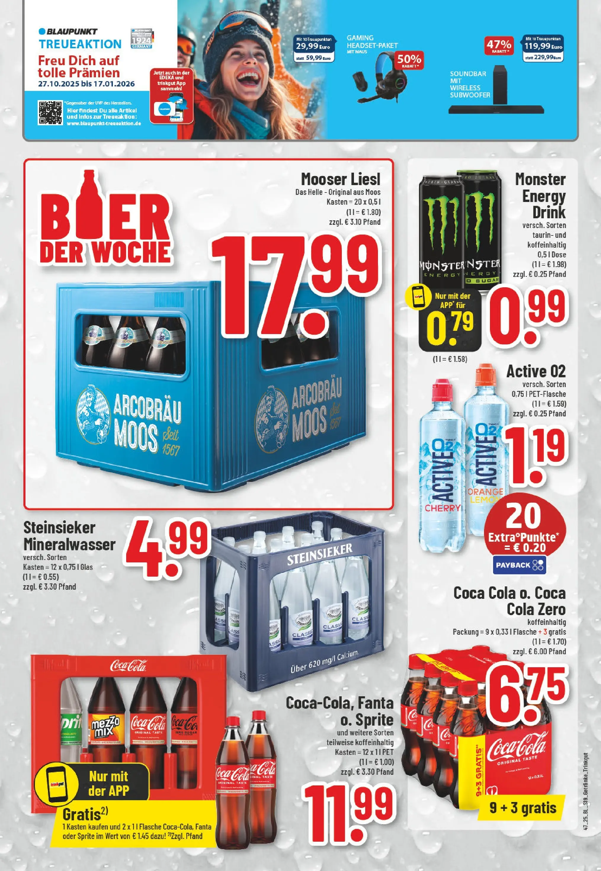 Edeka prospekt Wassenberg	 (ab 17.11.2025) » Angebote Online | Seite: 19 | Produkte: Mineralwasser, Monster, Coca cola zero, Maus
