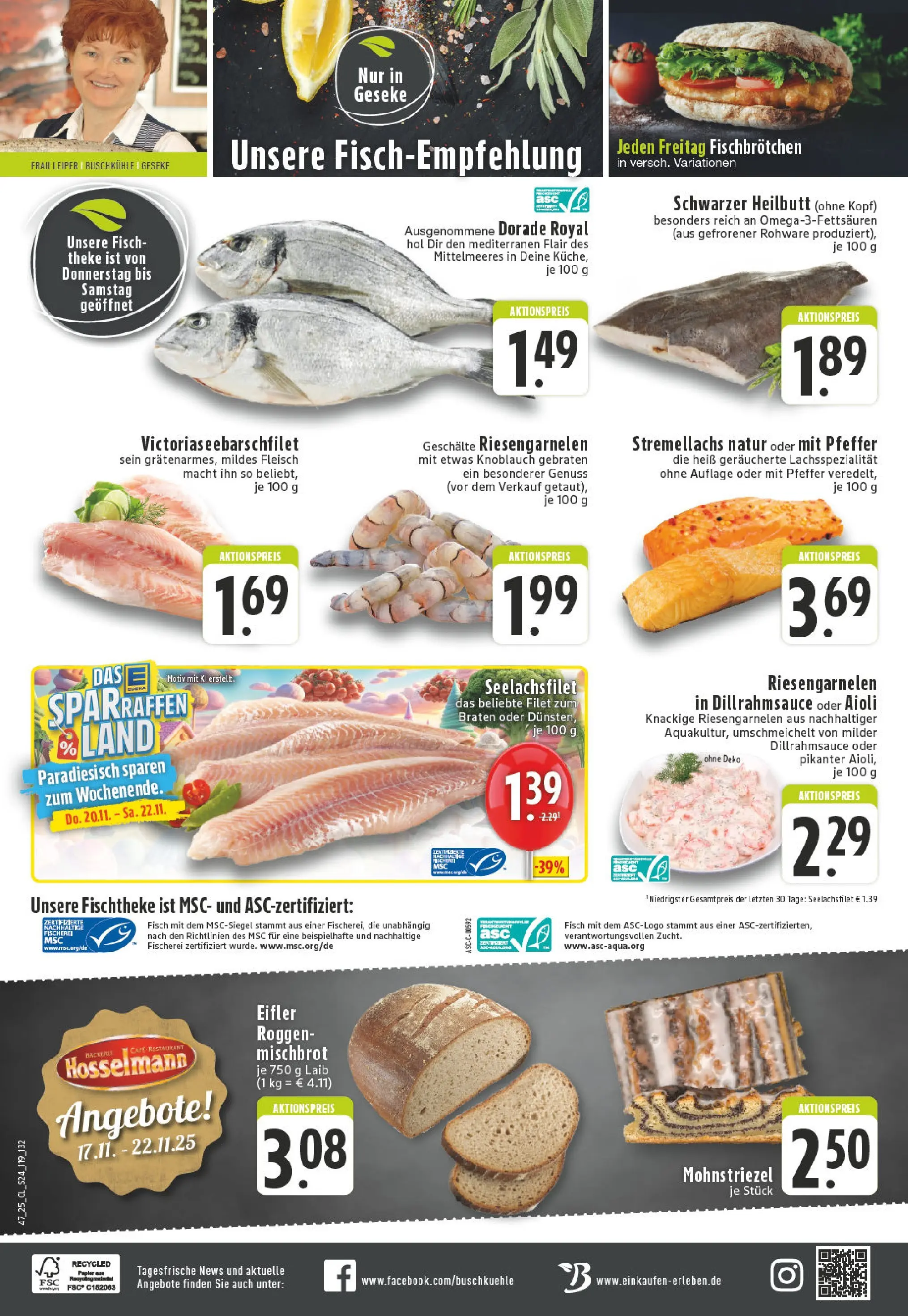 Edeka prospekt Rüthen	 (ab 17.11.2025) » Angebote Online | Seite: 24 | Produkte: Theke, Fisch, Pfeffer, Fleisch