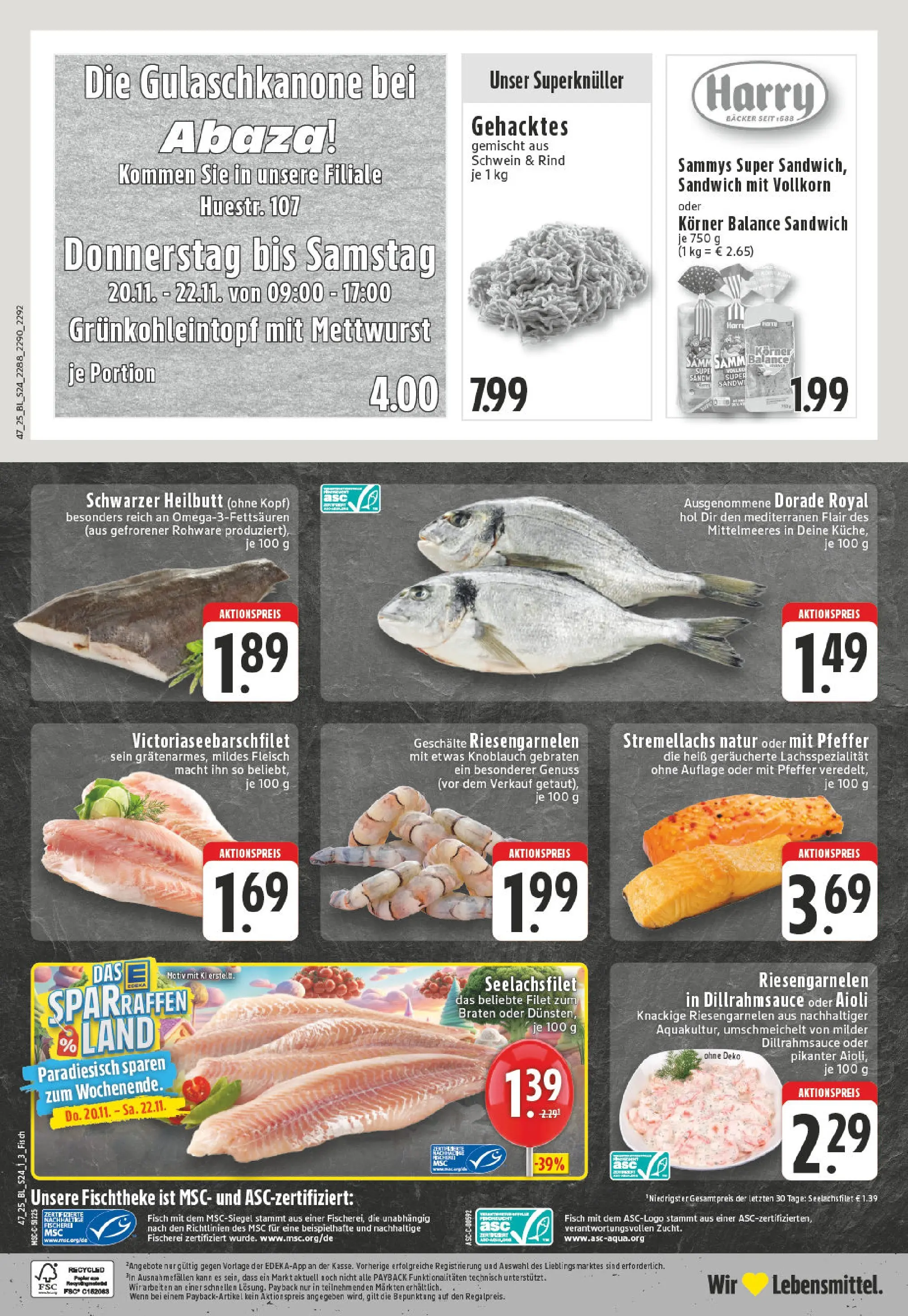 Edeka prospekt Essen	 (ab 17.11.2025) » Angebote Online | Seite: 24 | Produkte: Dorade, Fisch, Knoblauch, Fleisch