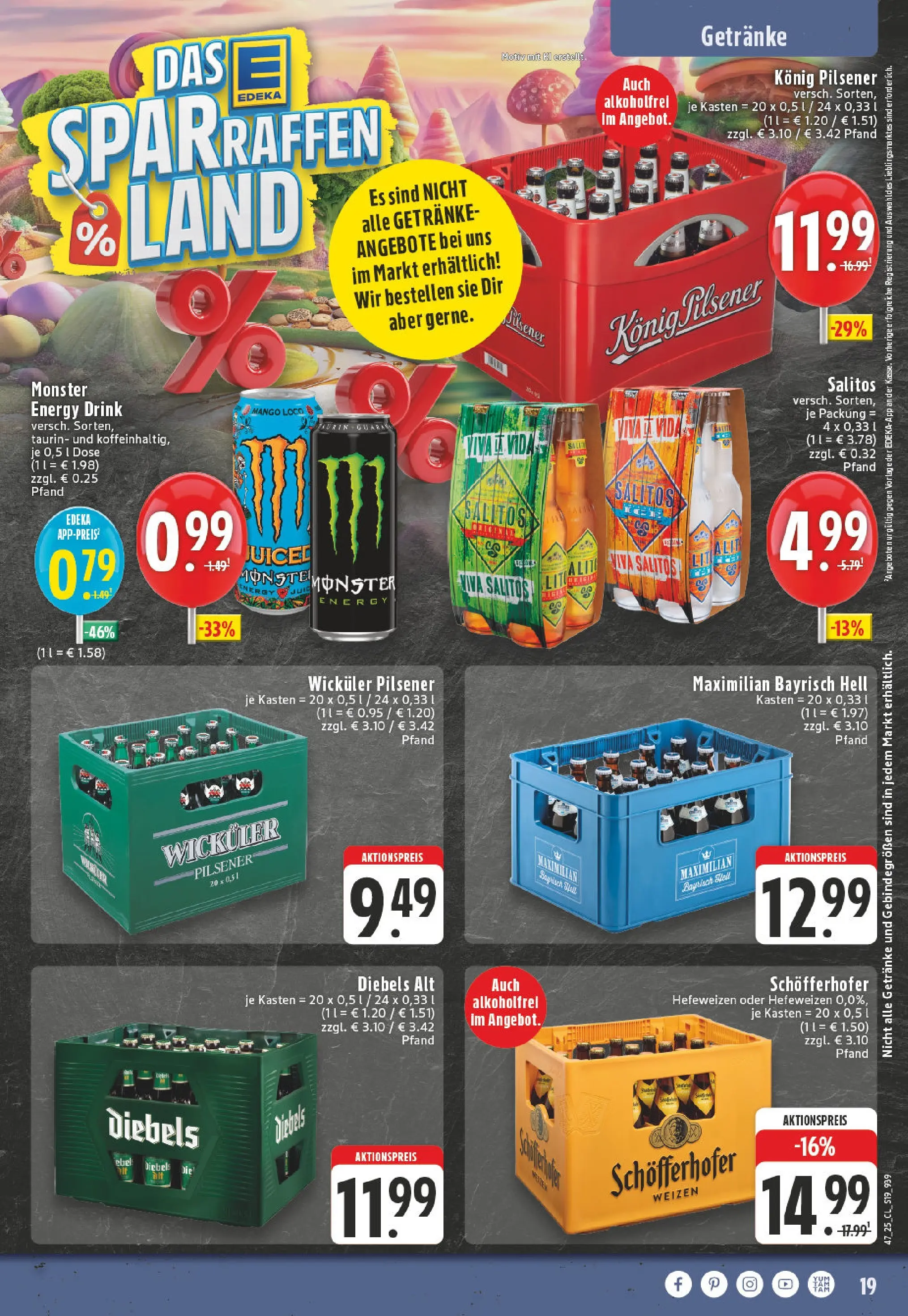 Edeka prospekt Iserlohn	 (ab 17.11.2025) » Angebote Online | Seite: 19 | Produkte: Konig pilsener, Energy, Mango, Diebels
