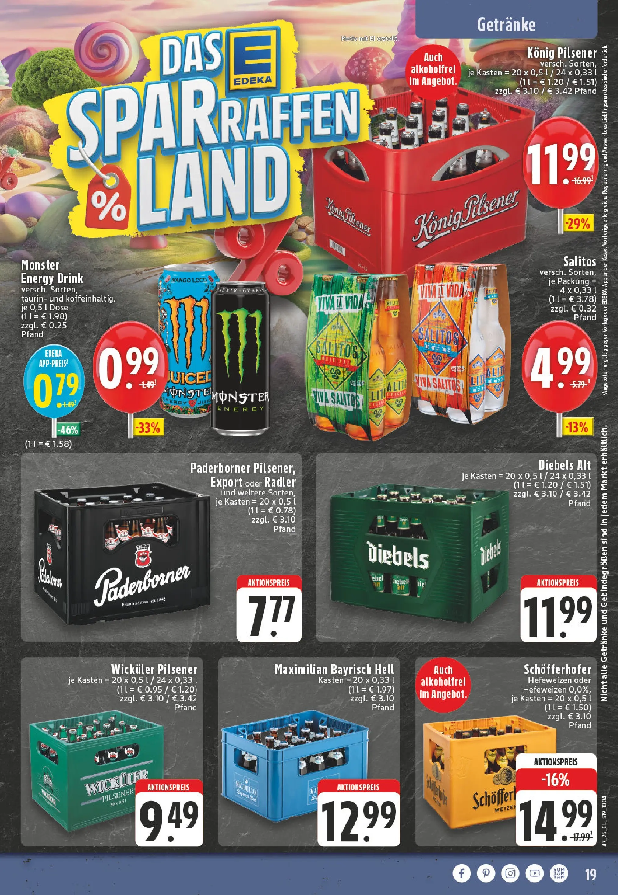 Edeka prospekt Versmold	 (ab 17.11.2025) » Angebote Online | Seite: 19 | Produkte: Energy, Monster, Mango, Diebels